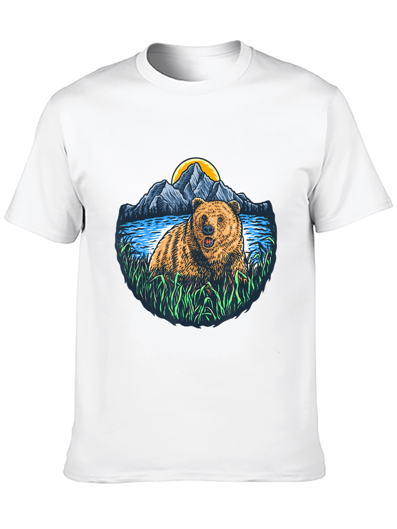 Bear & Mountain Graphic T-Shirt