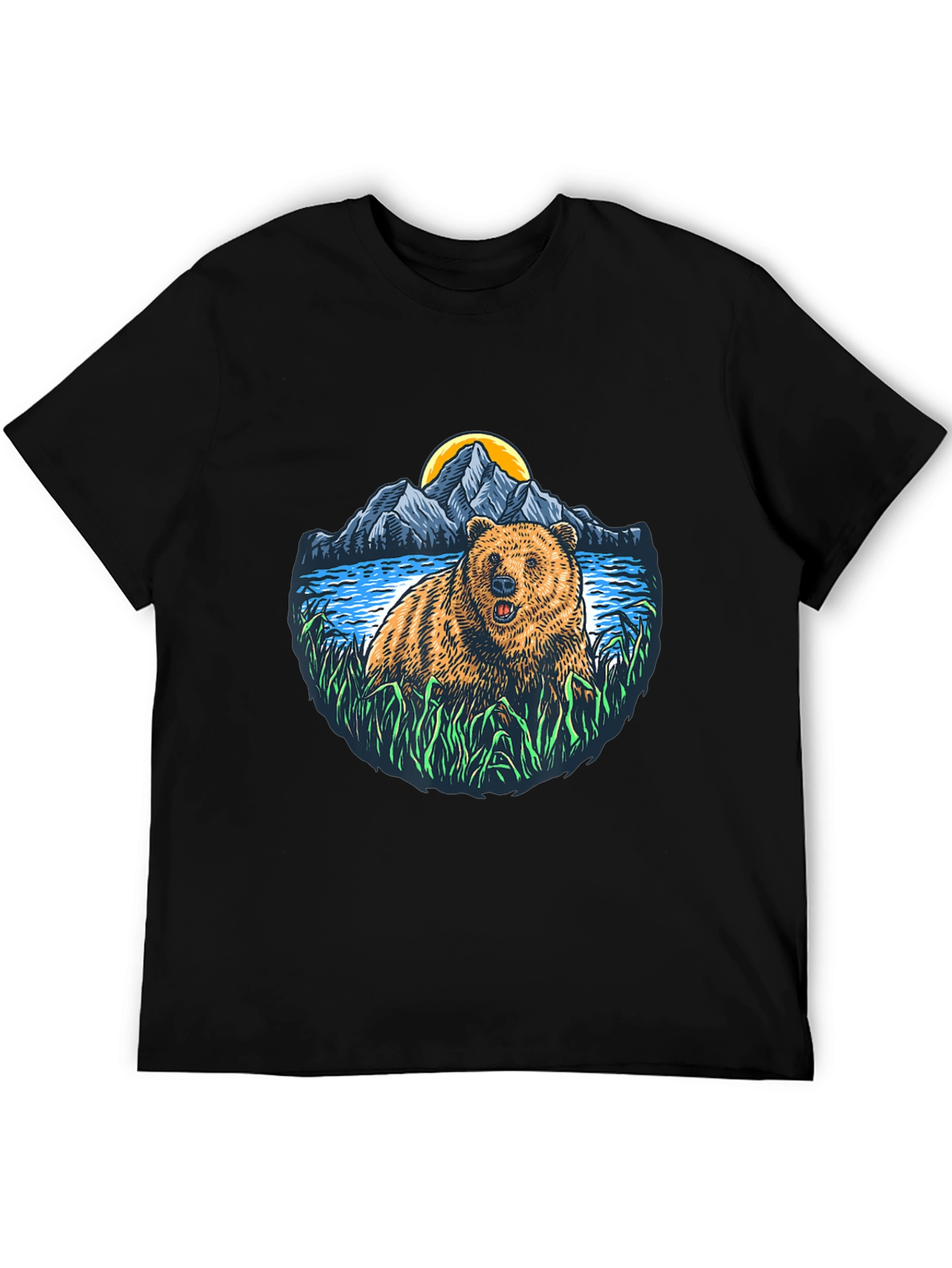 Bear & Mountain Graphic T-Shirt