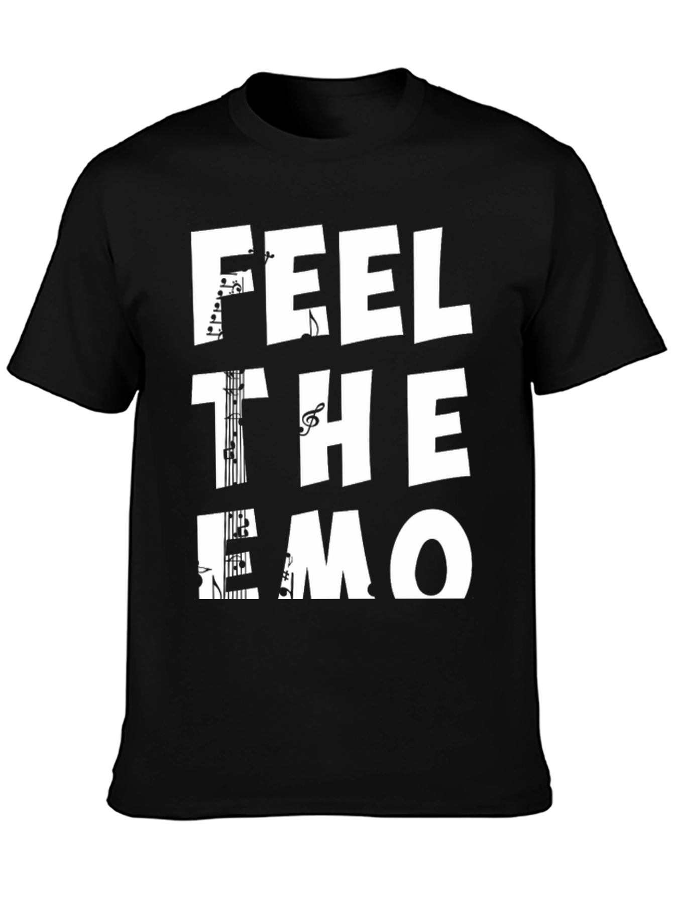 Feel the Emo Music T-Shirt - Black Tee