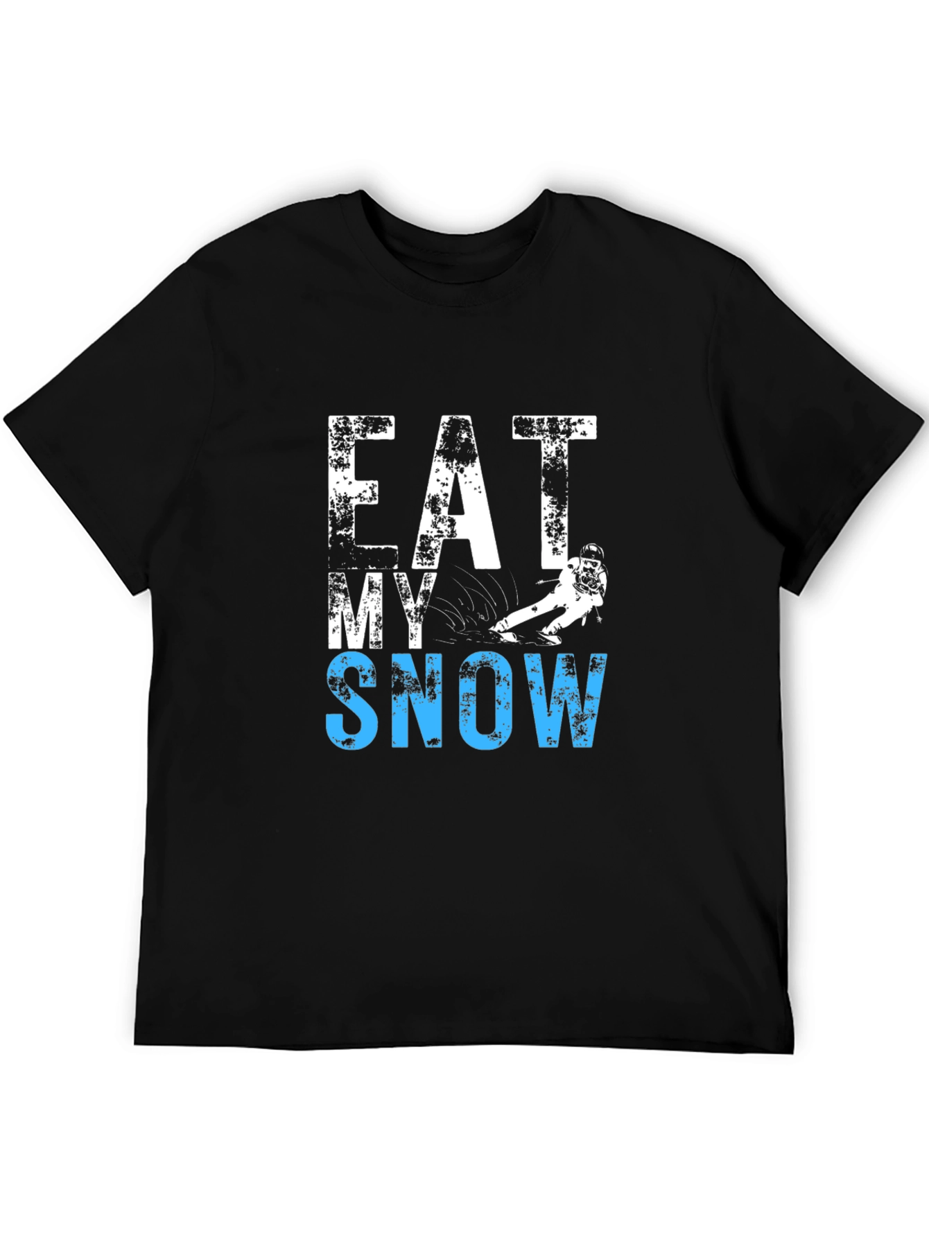 Eat My Snow Black T-Shirt - Skiing Apparel
