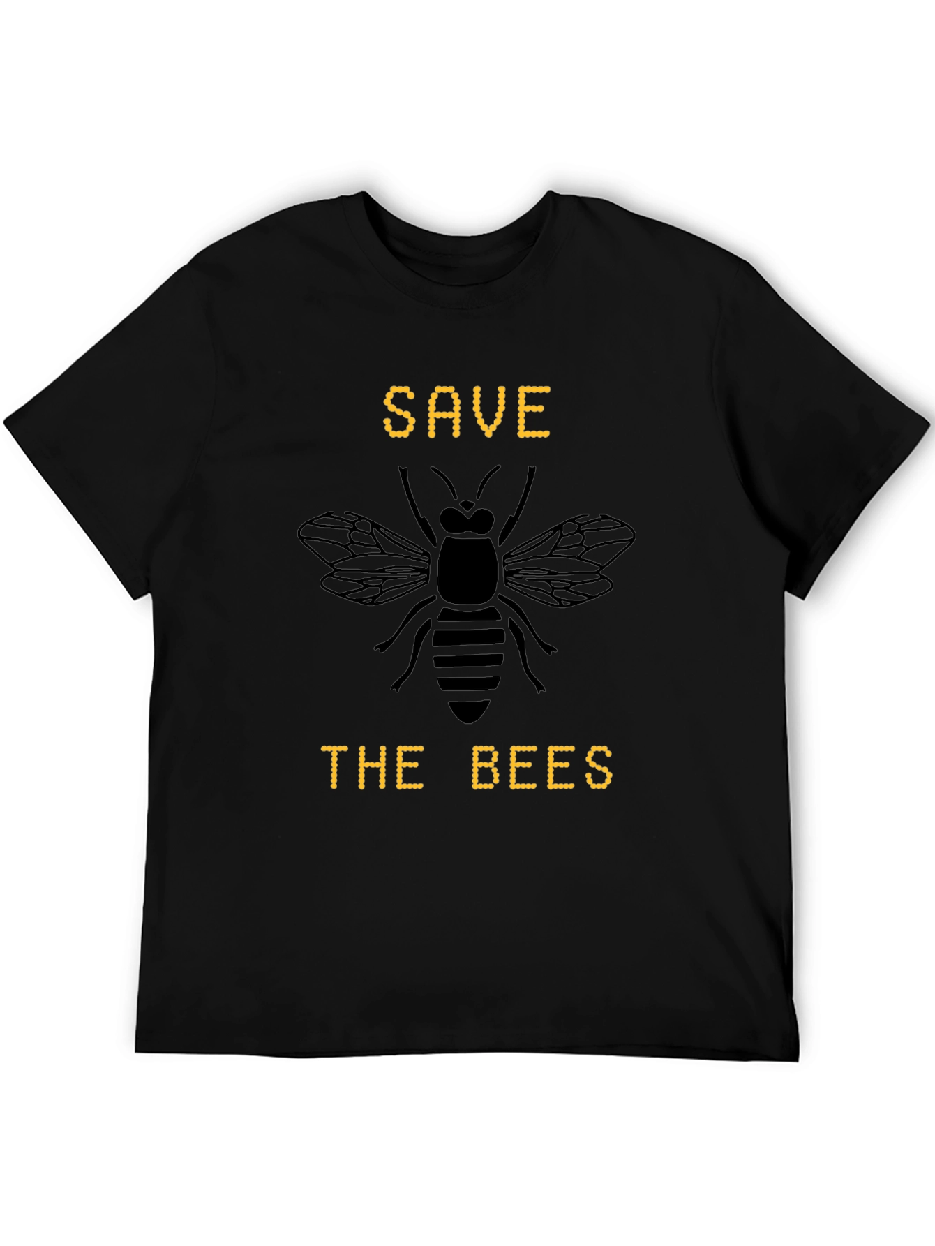 Save the Bees Graphic T-Shirt - Black Cotton Tee