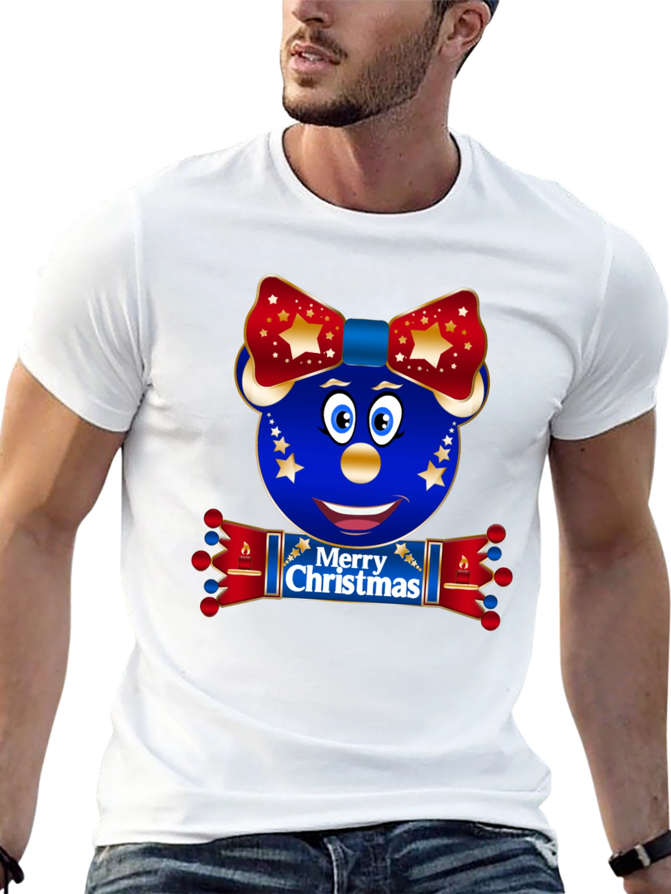 Festive Christmas Character Graphic T-Shirt