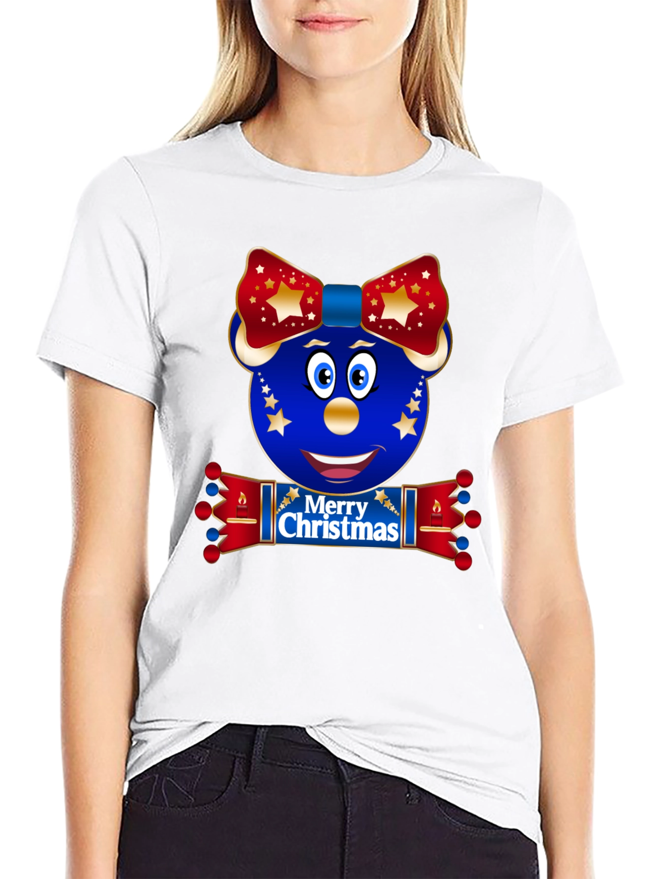 Festive Christmas Character Graphic T-Shirt