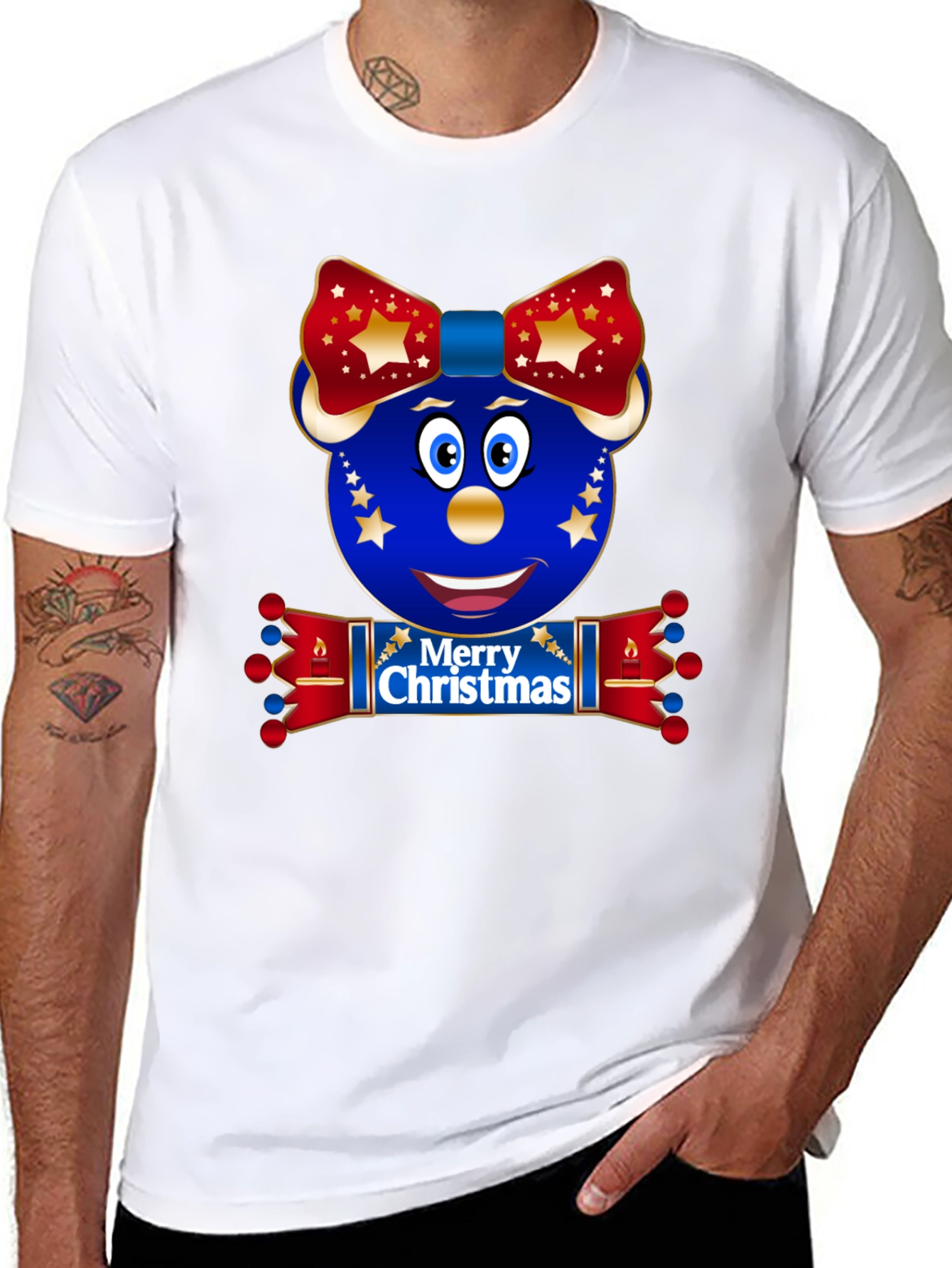 Festive Christmas Character Graphic T-Shirt