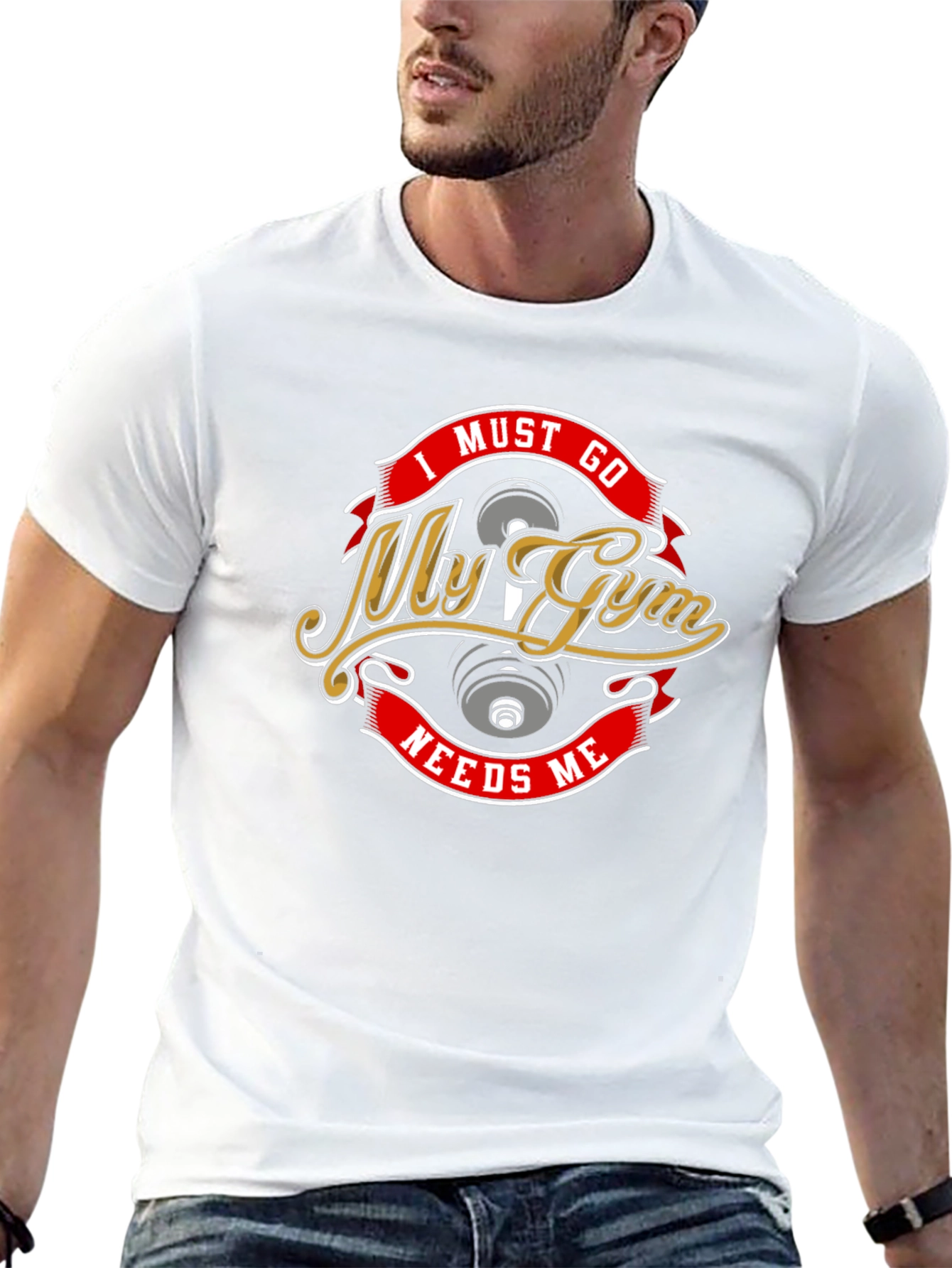 I Must Go My Gym Needs Me Black T-Shirt