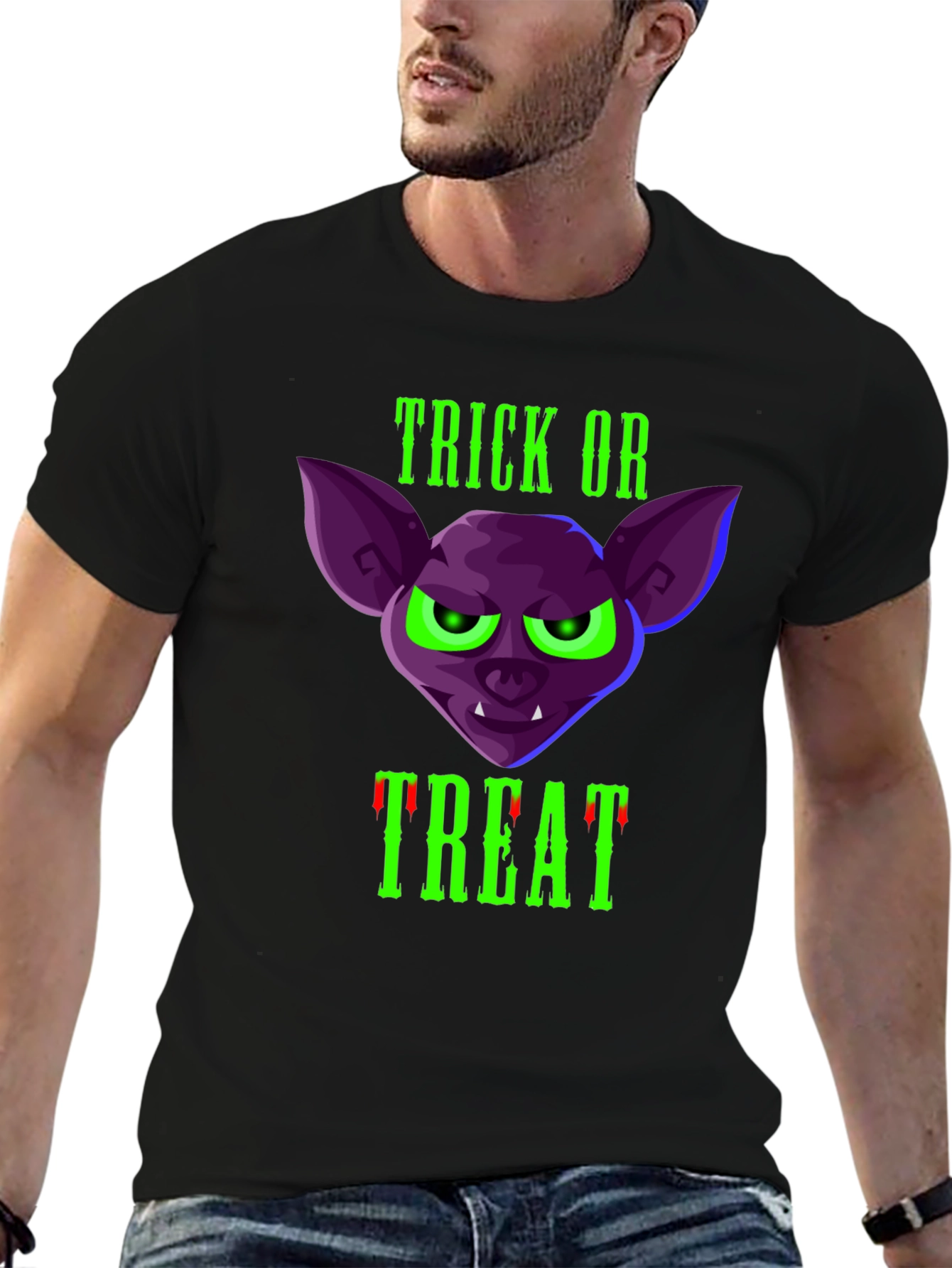 Trick or Treat Bat T-Shirt - Halloween Tee