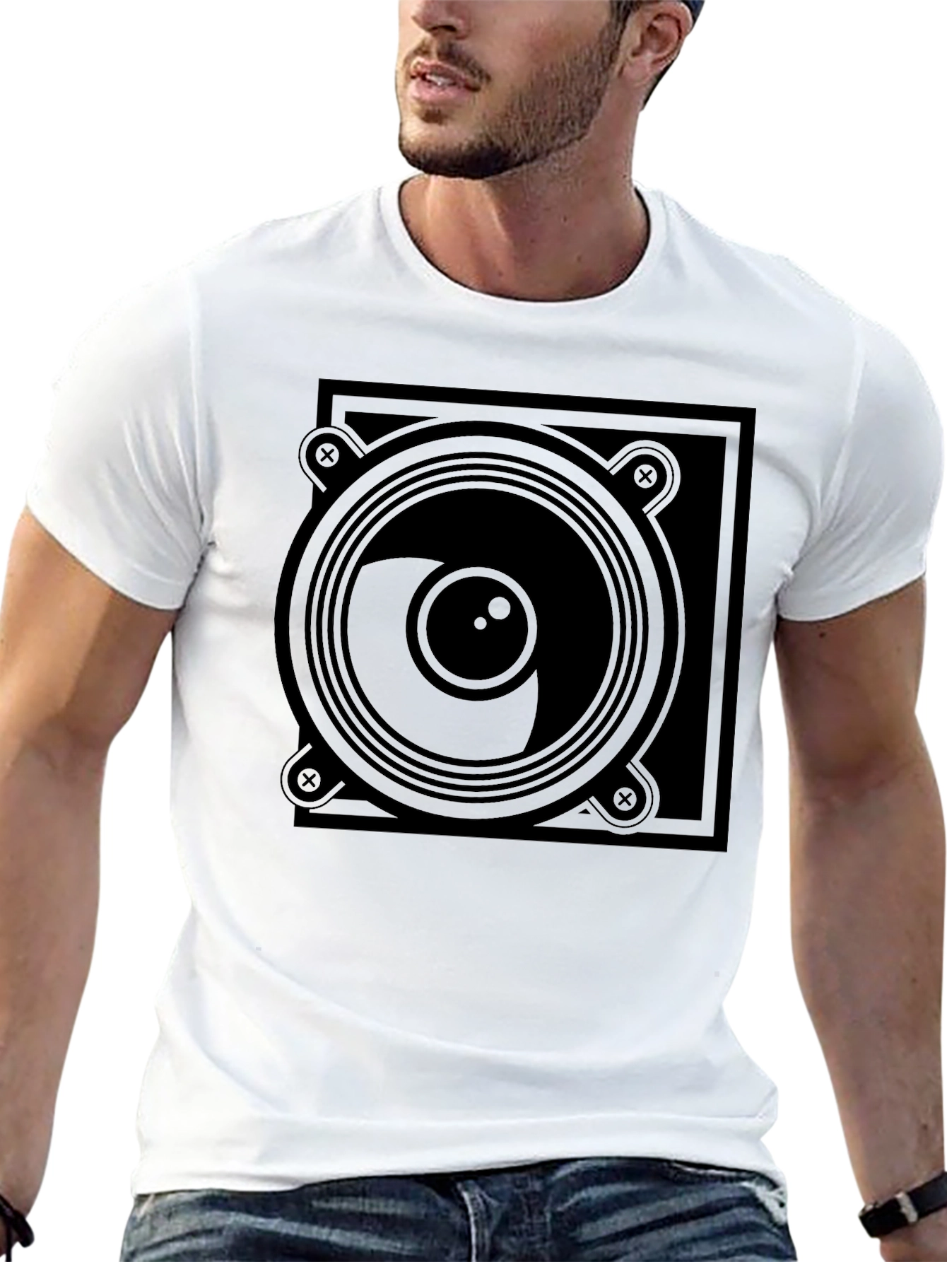 Speaker Graphic Black T-Shirt