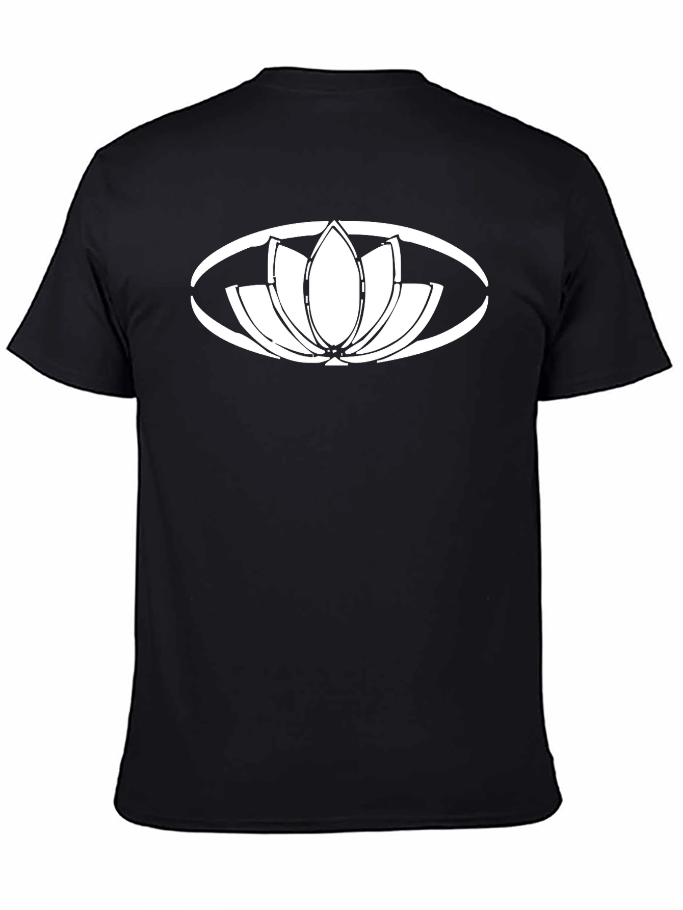 Lotus Flower Graphic Tee - Black