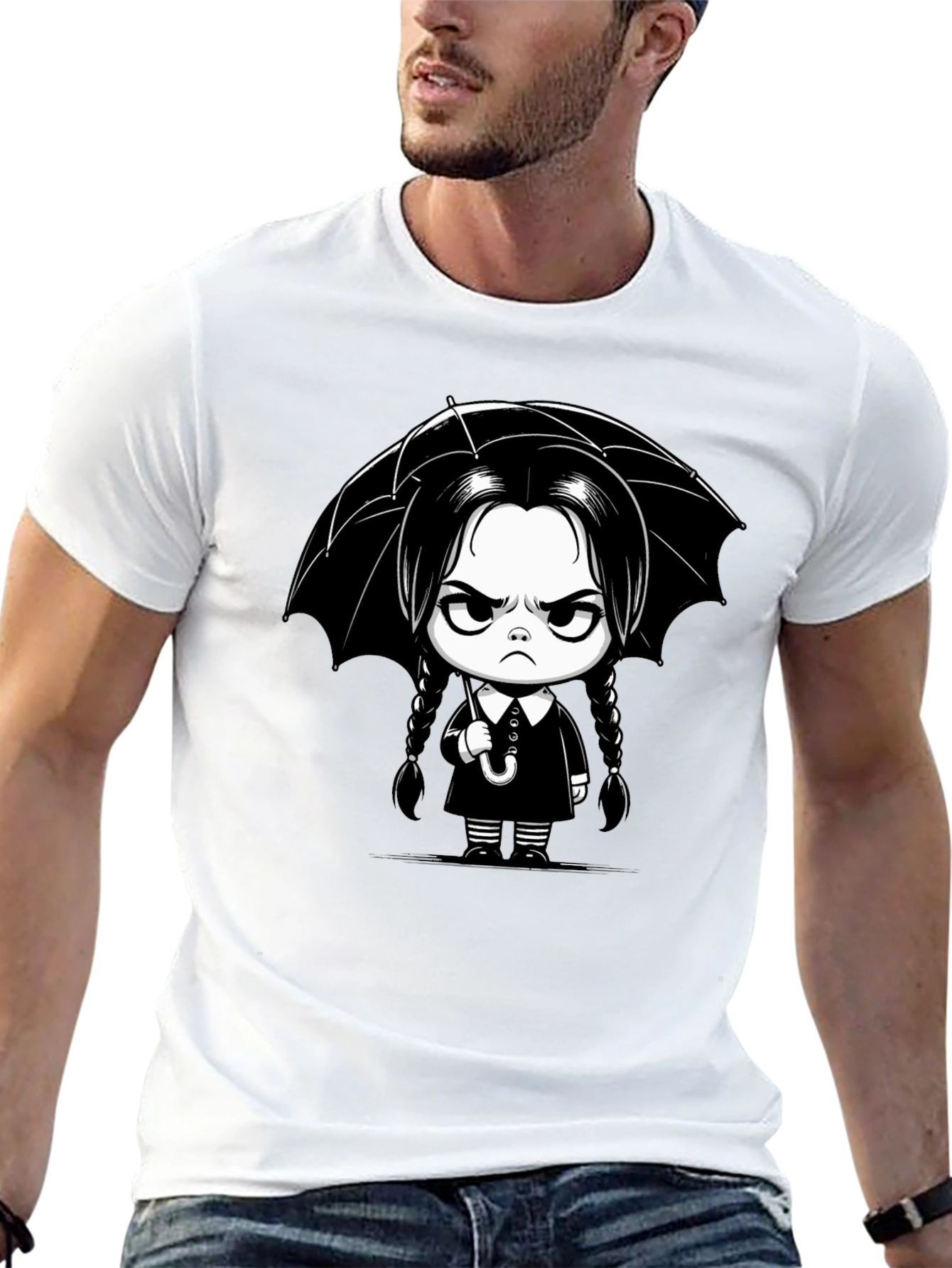 Wednesday Addams Cartoon T-Shirt