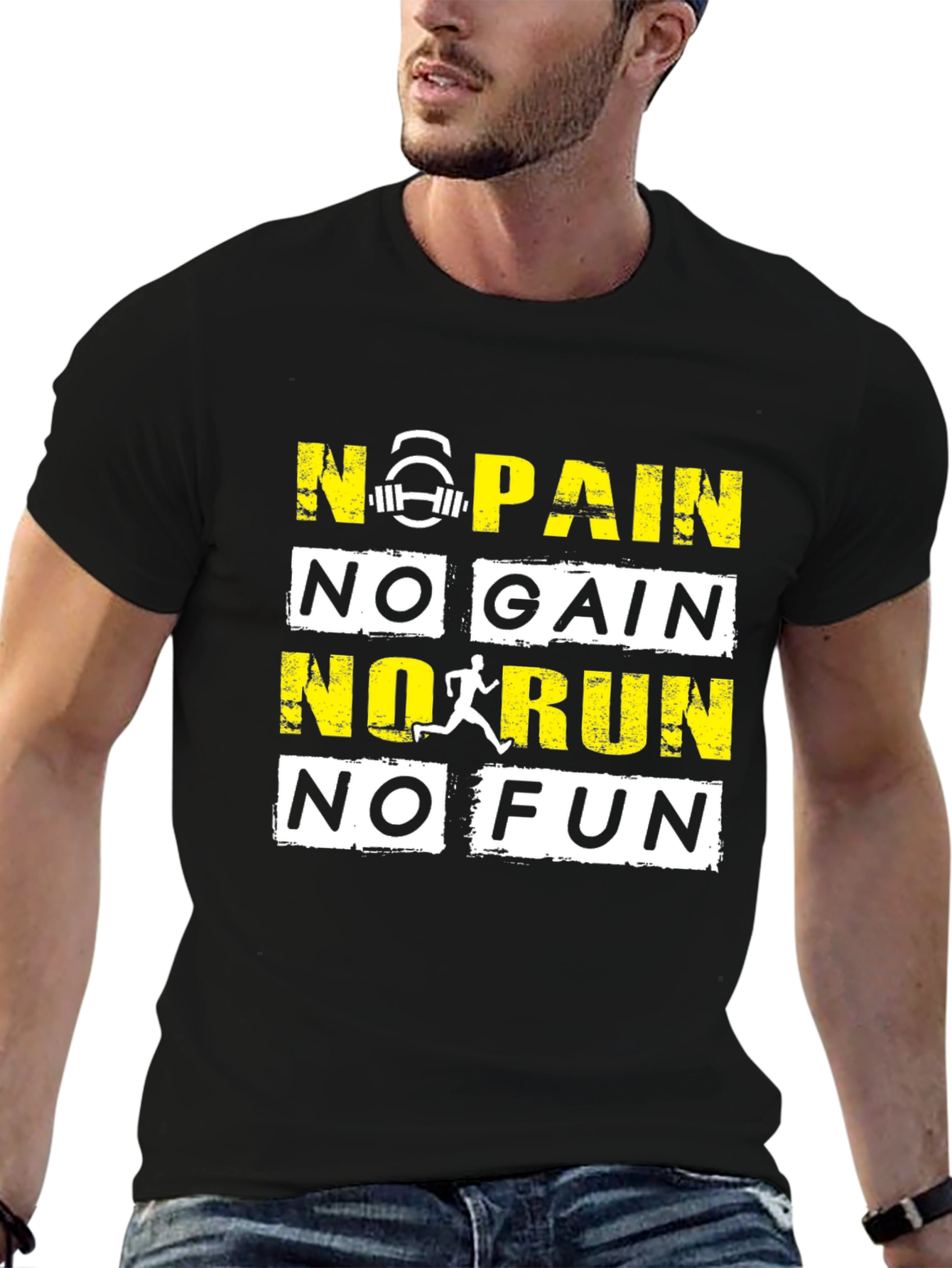 Motivational Workout T-Shirt - No Pain No Gain