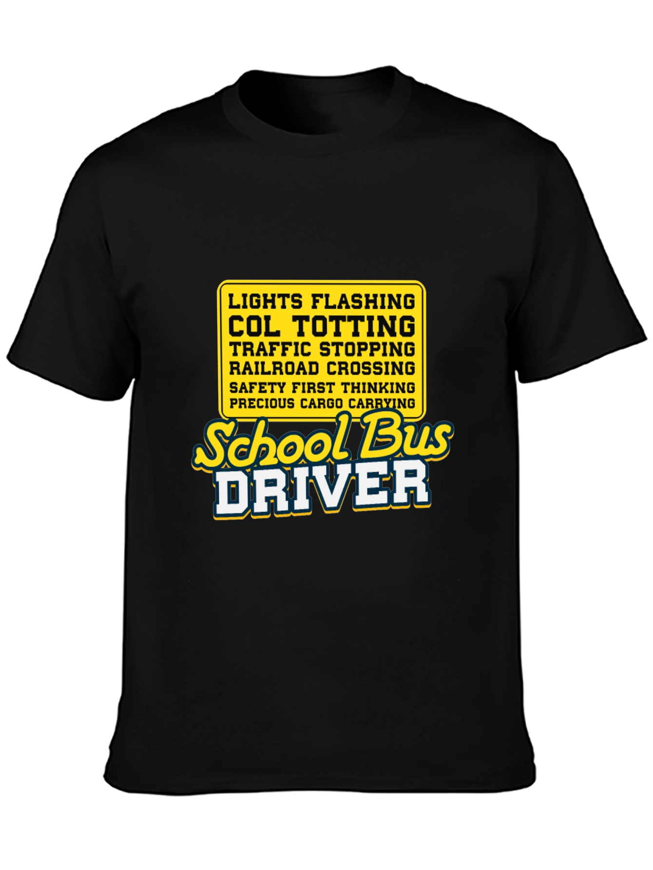 School Bus Driver Tee - Lights Flashing Humor