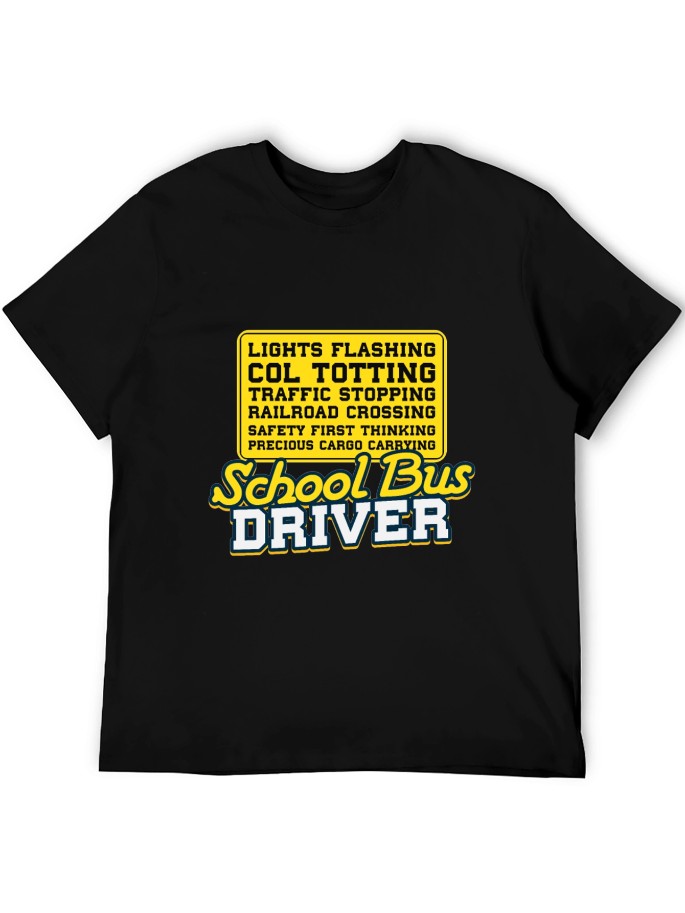 School Bus Driver Tee - Lights Flashing Humor