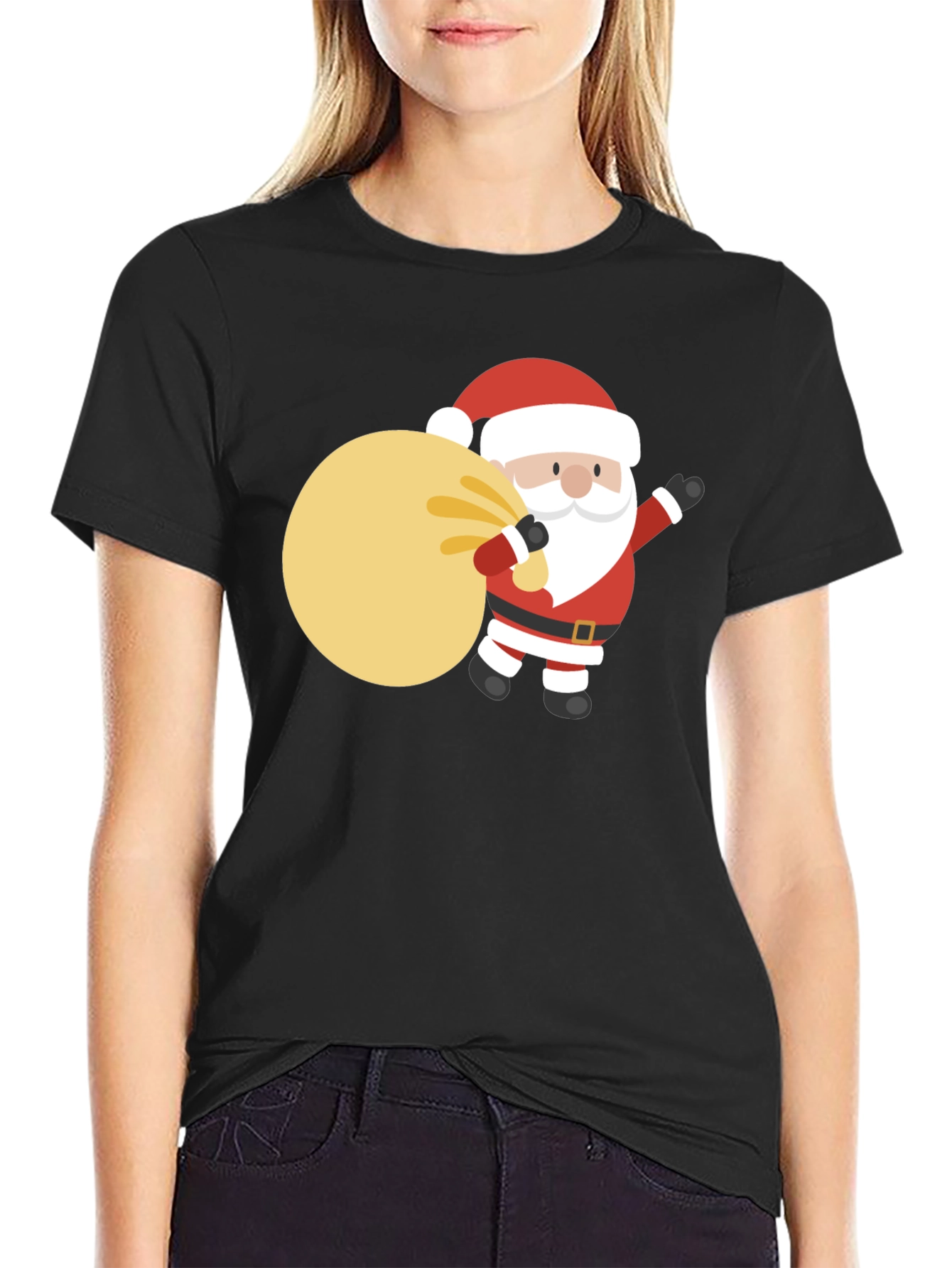 Festive Santa T-Shirt - Holiday Cheer