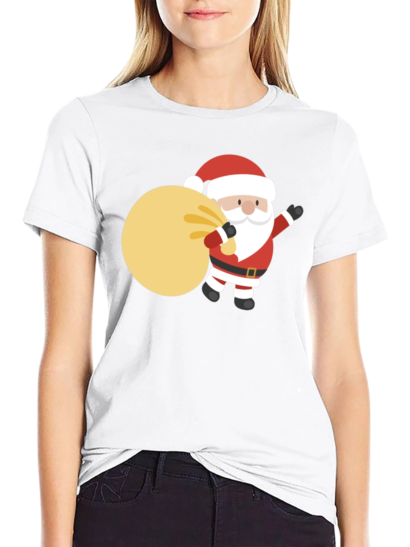 Festive Santa T-Shirt - Holiday Cheer
