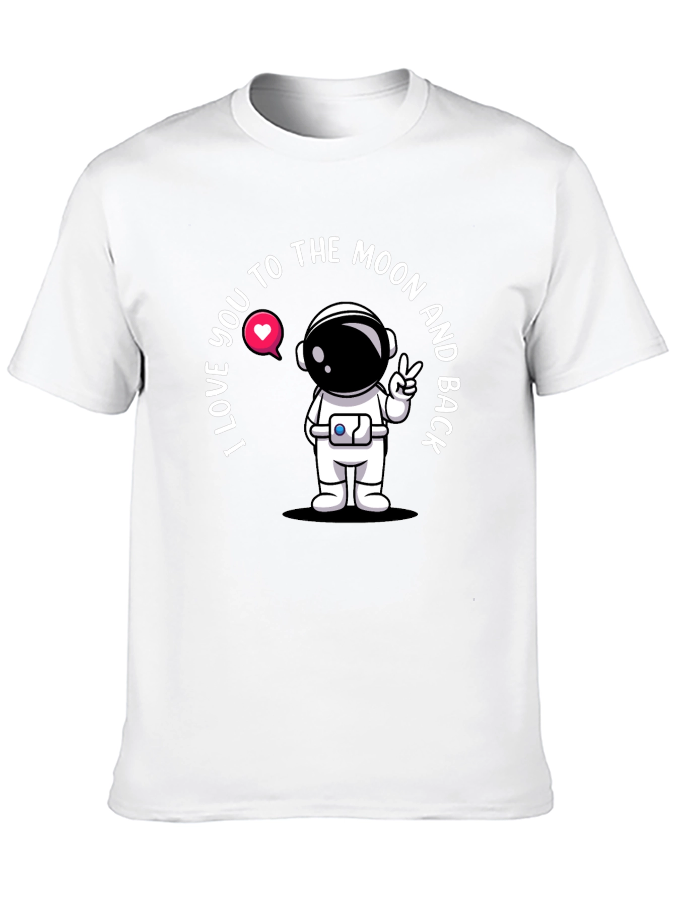 I Love You To The Moon Astronaut Black T-Shirt