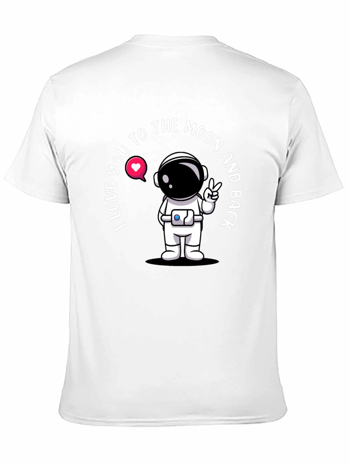 I Love You To The Moon Astronaut Black T-Shirt