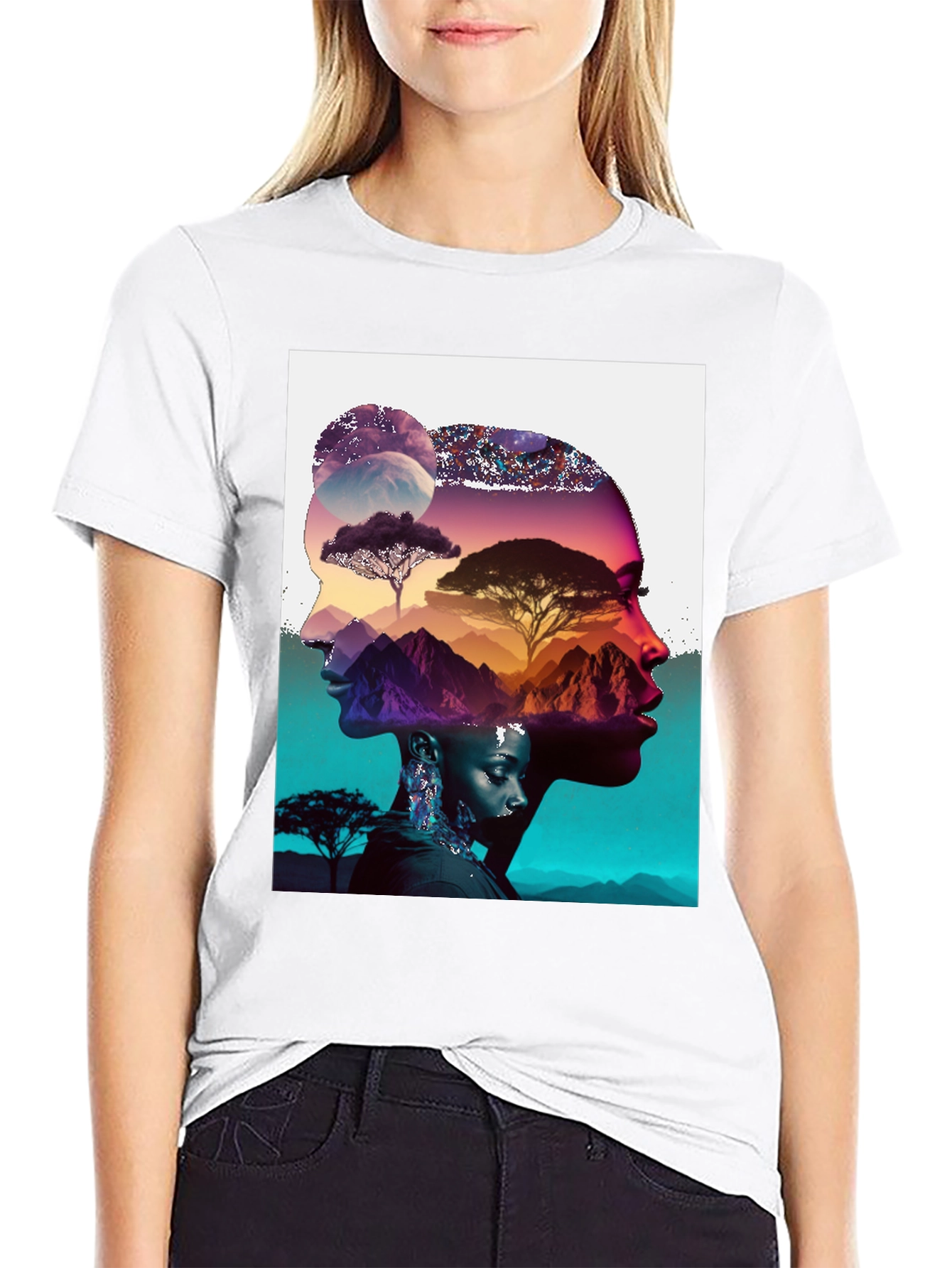 Artistic Graphic Print T-Shirt