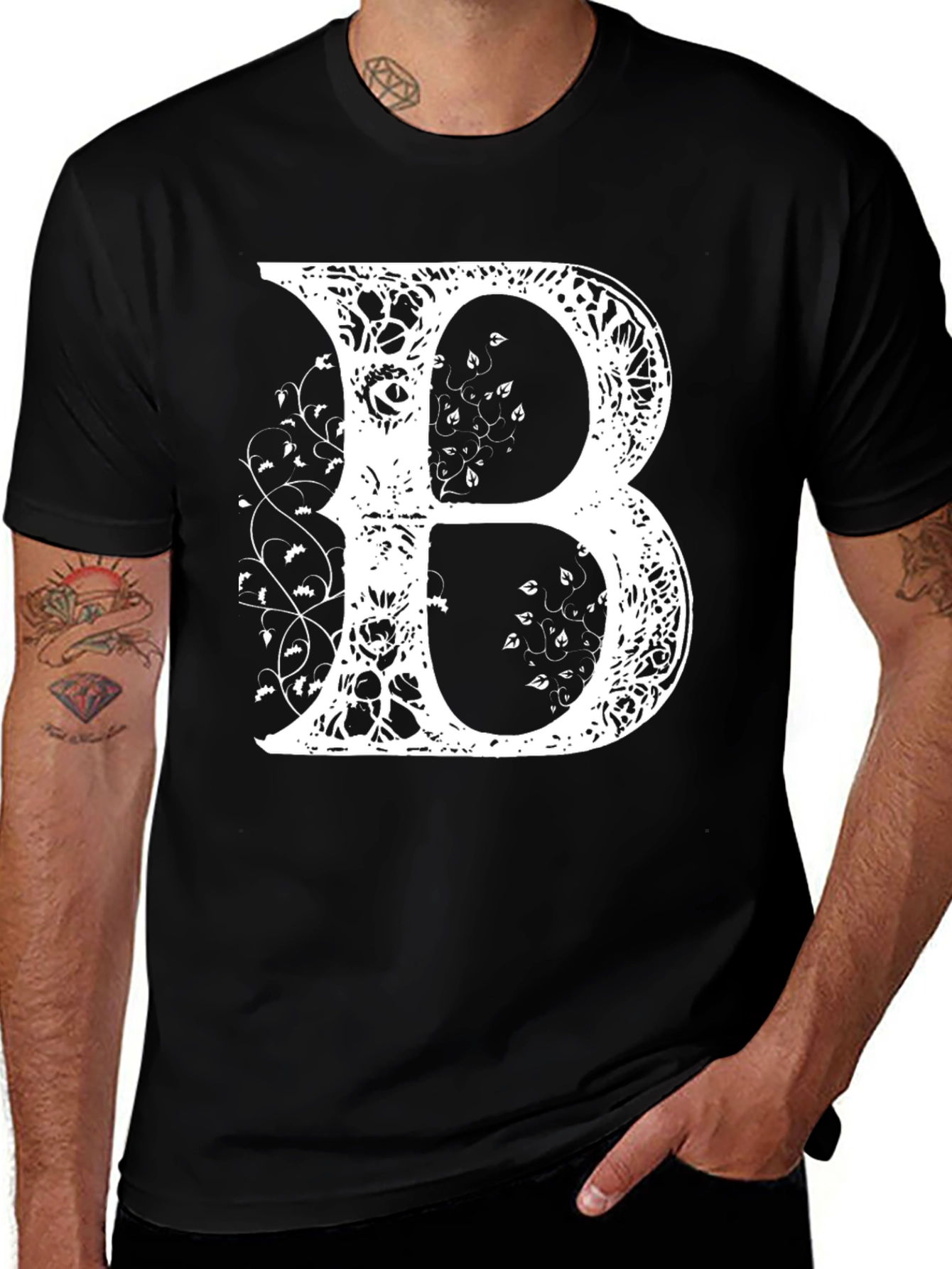 Letter B Graphic Tee - Unique Design