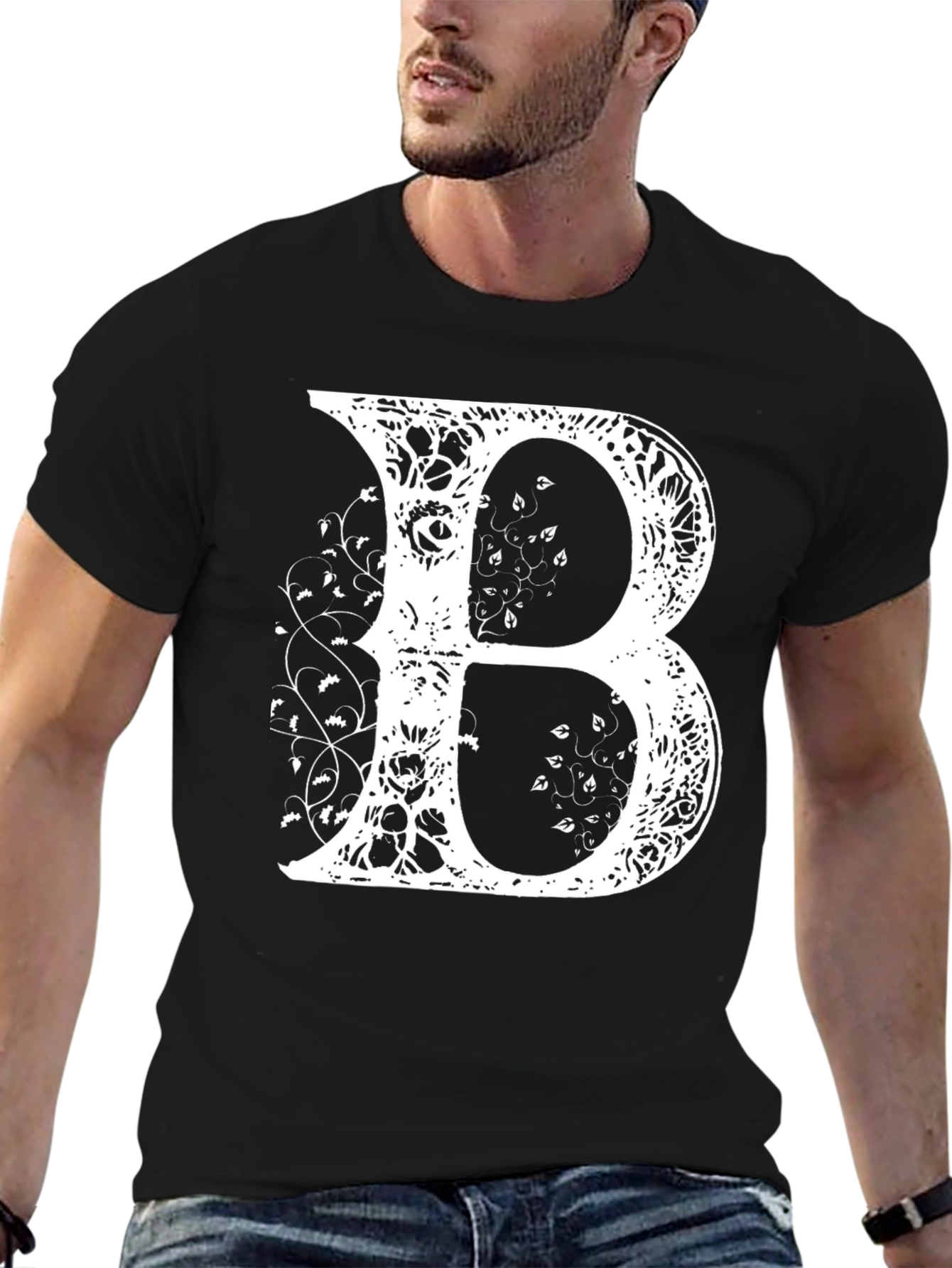 Letter B Graphic Tee - Unique Design