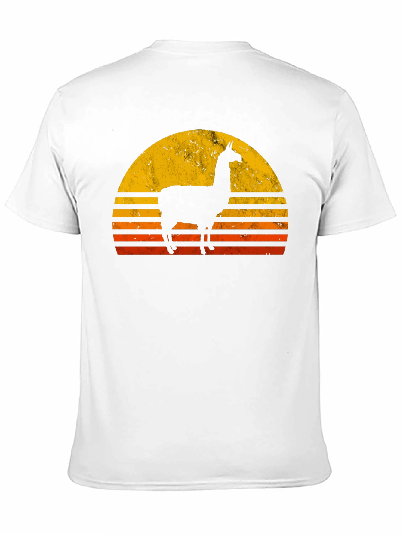 Llama Sunset Graphic T-Shirt - Retro Style