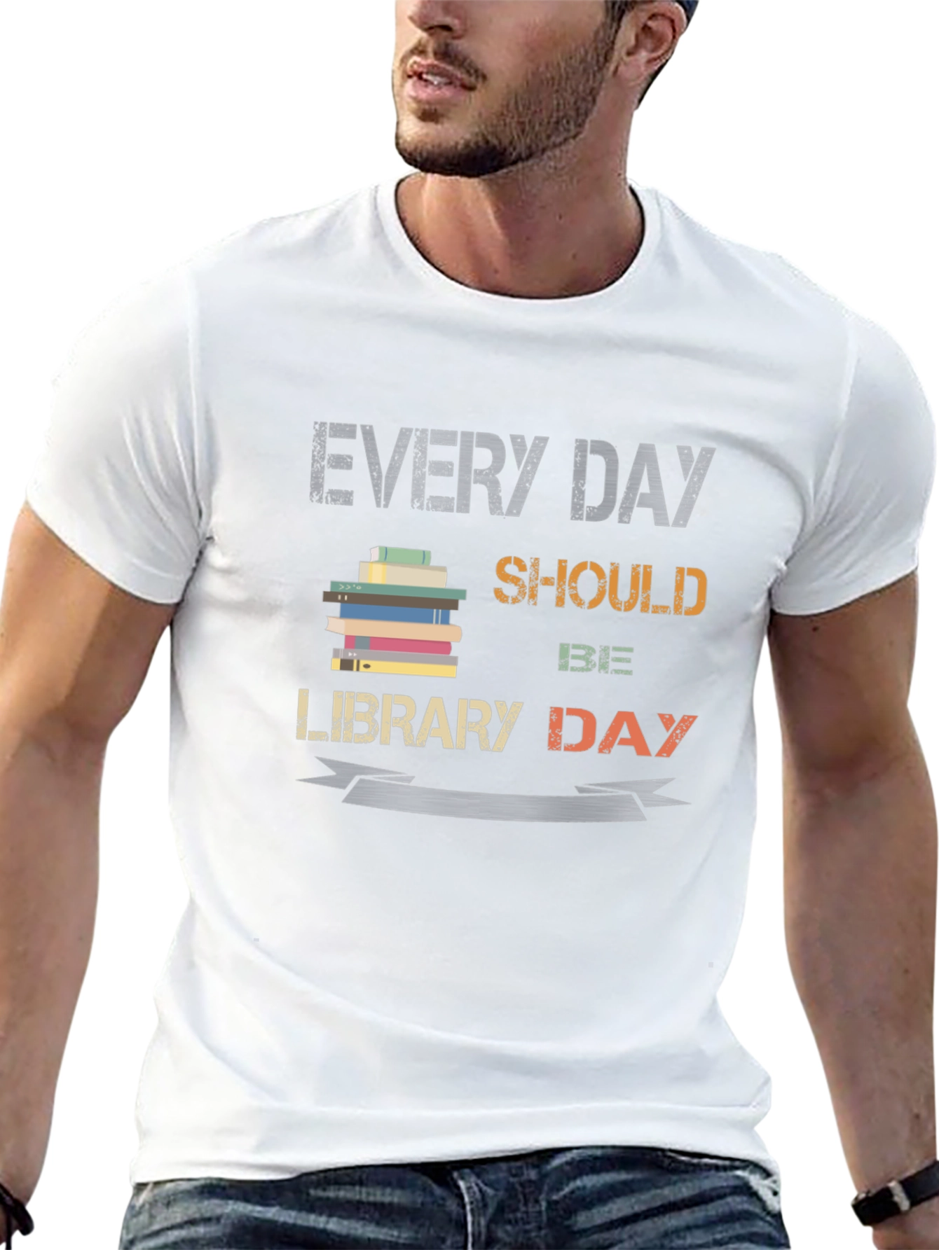 Every Day Should Be Library Day Graphic Tee