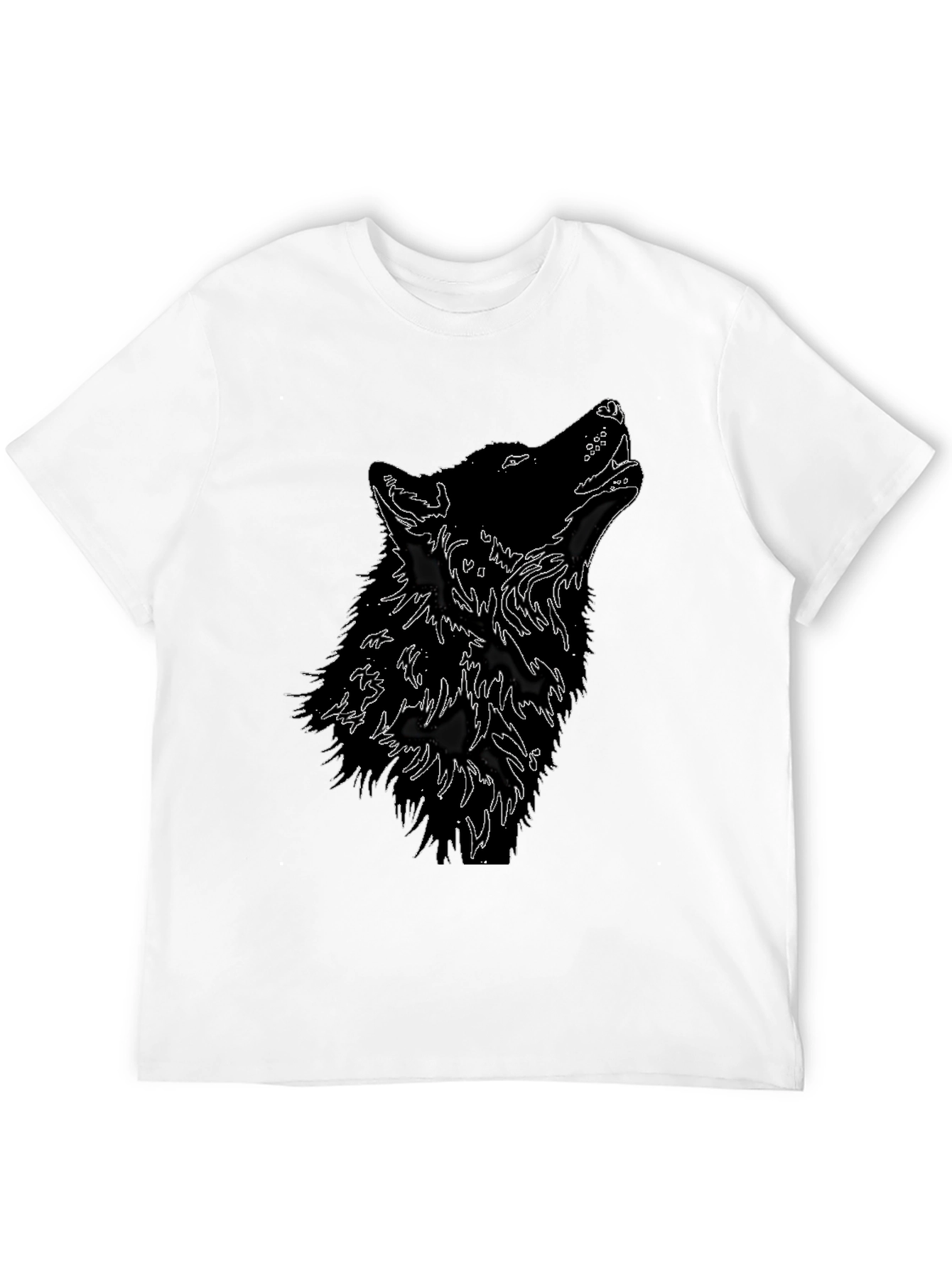 Black Wolf Howl T-Shirt - Graphic Tee