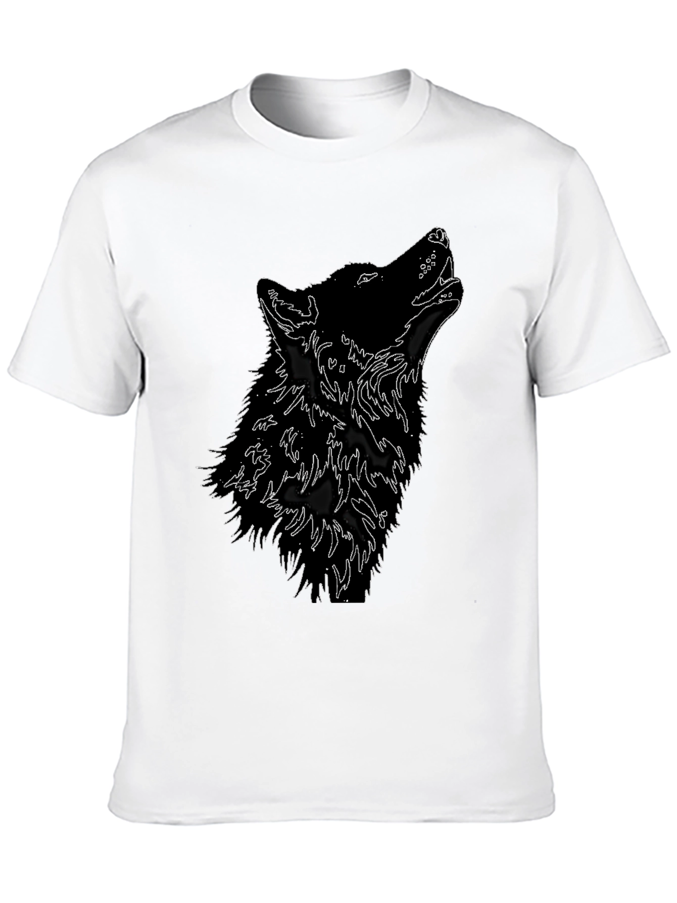 Black Wolf Howl T-Shirt - Graphic Tee