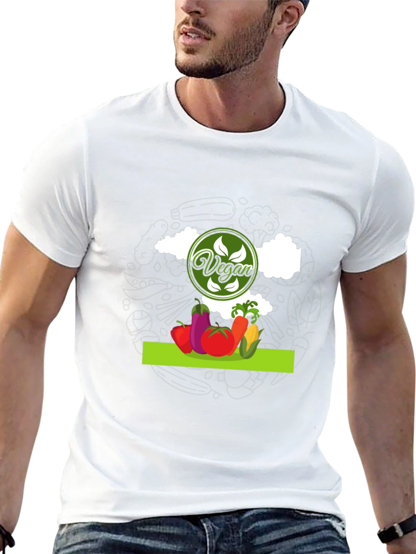 Vegan Graphic T-Shirt - Eat Your Veggies!