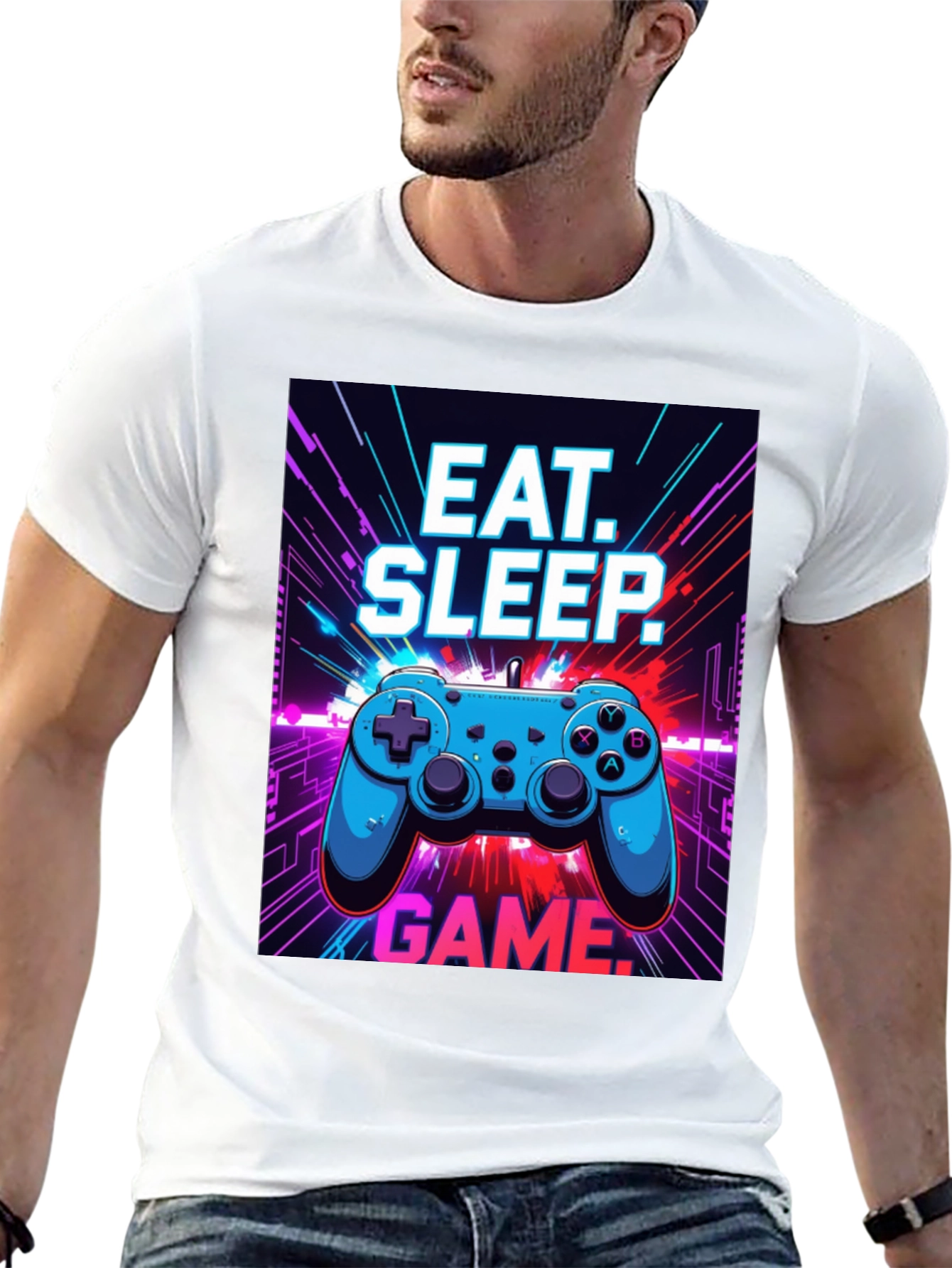 Eat Sleep Game T-Shirt - Gamer Style
