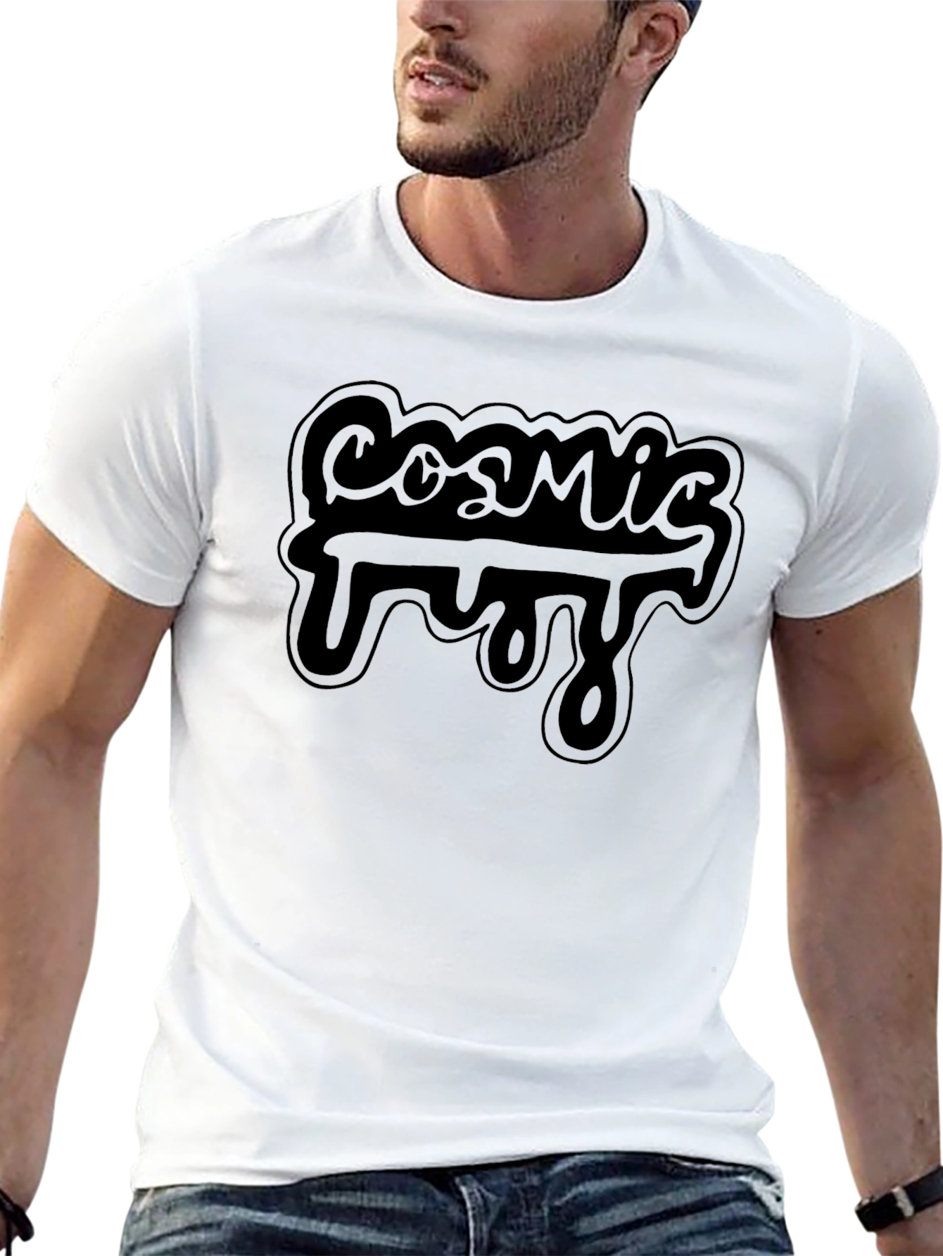 Cosmic Fuzz Graphic T-Shirt - Mens Black Tee
