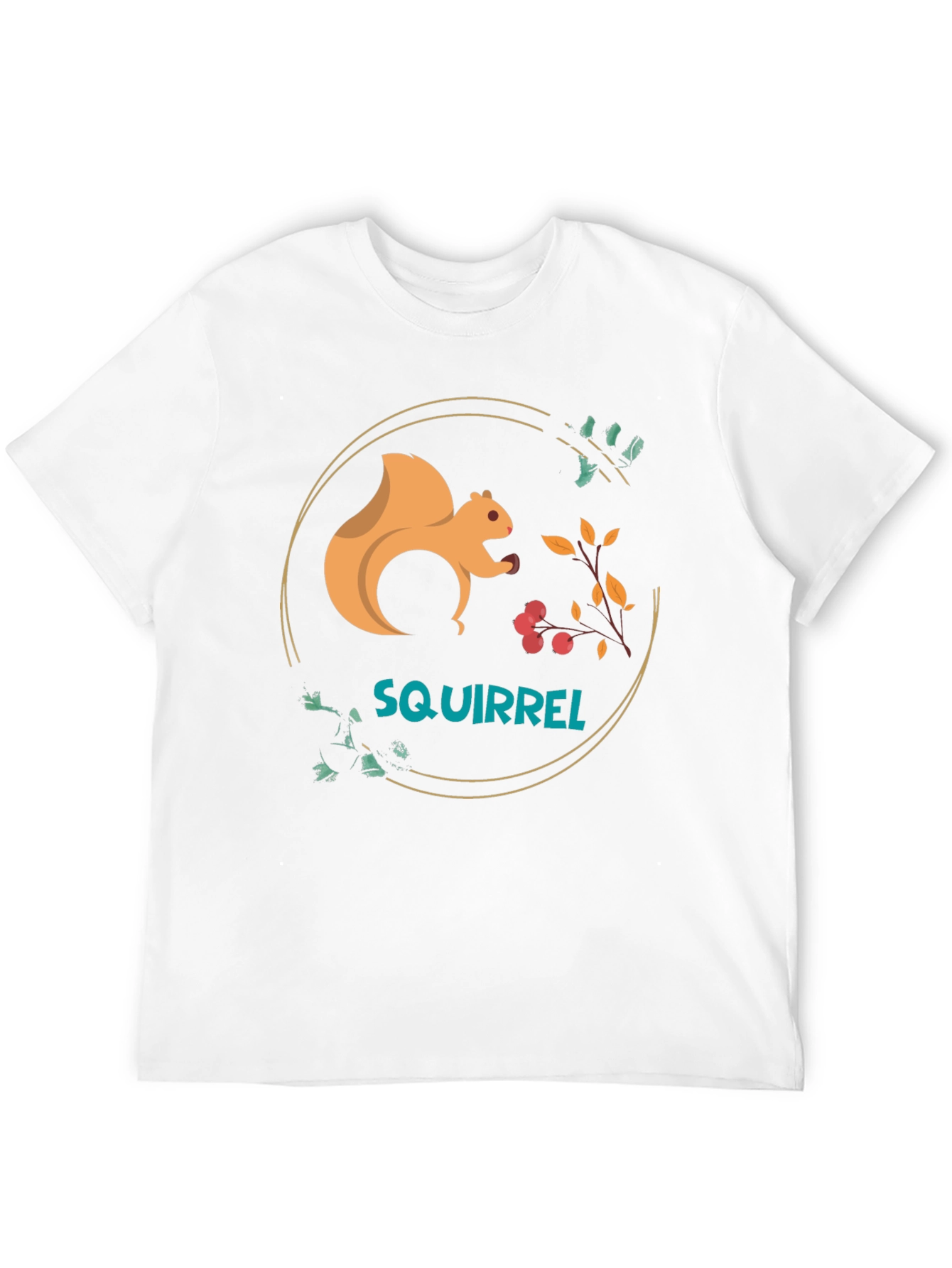 Squirrel Graphic Tee - Black Cotton Blend T-Shirt