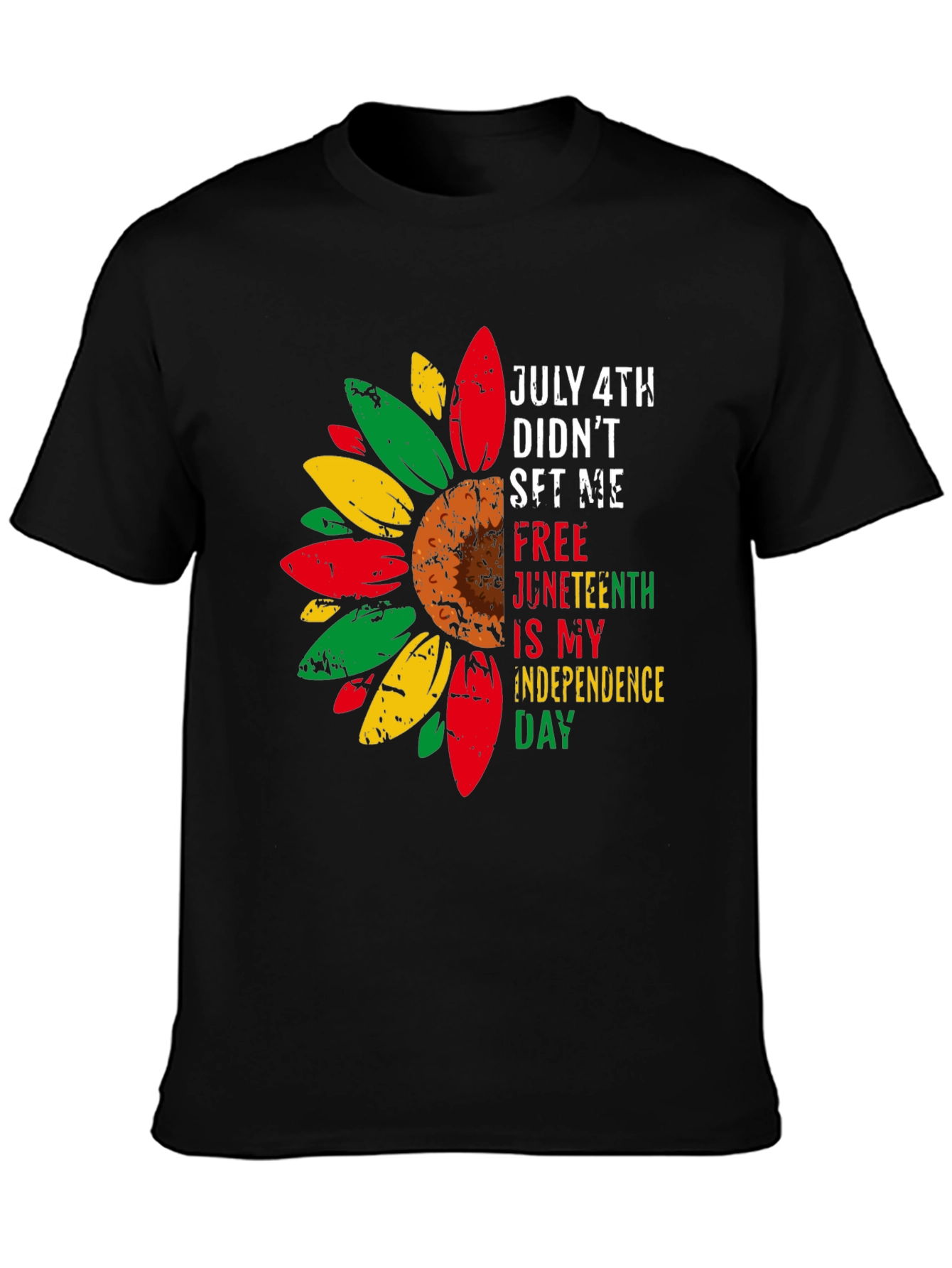 Juneteenth Independence Day Sunflower Tee