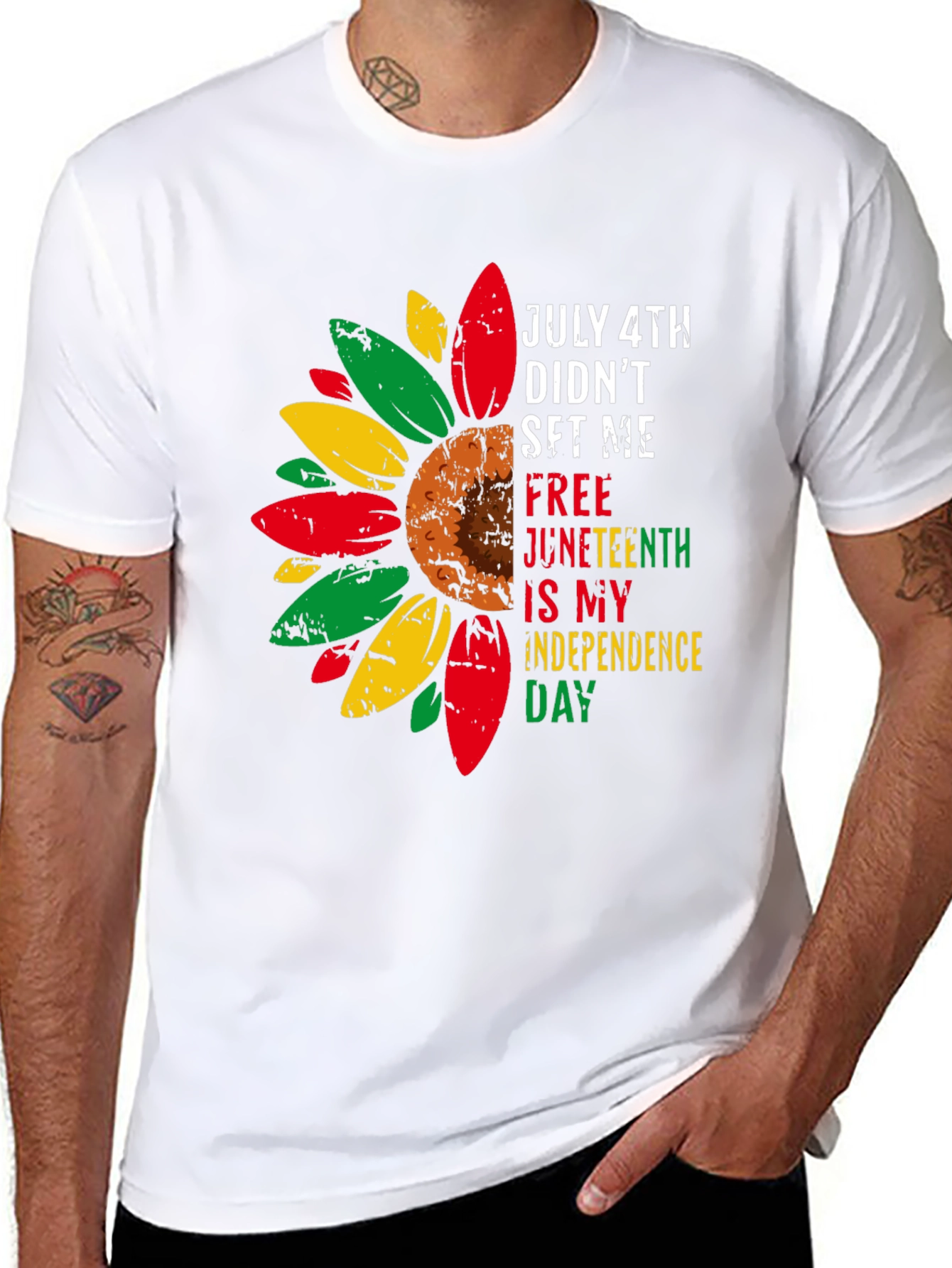 Juneteenth Independence Day Sunflower Tee