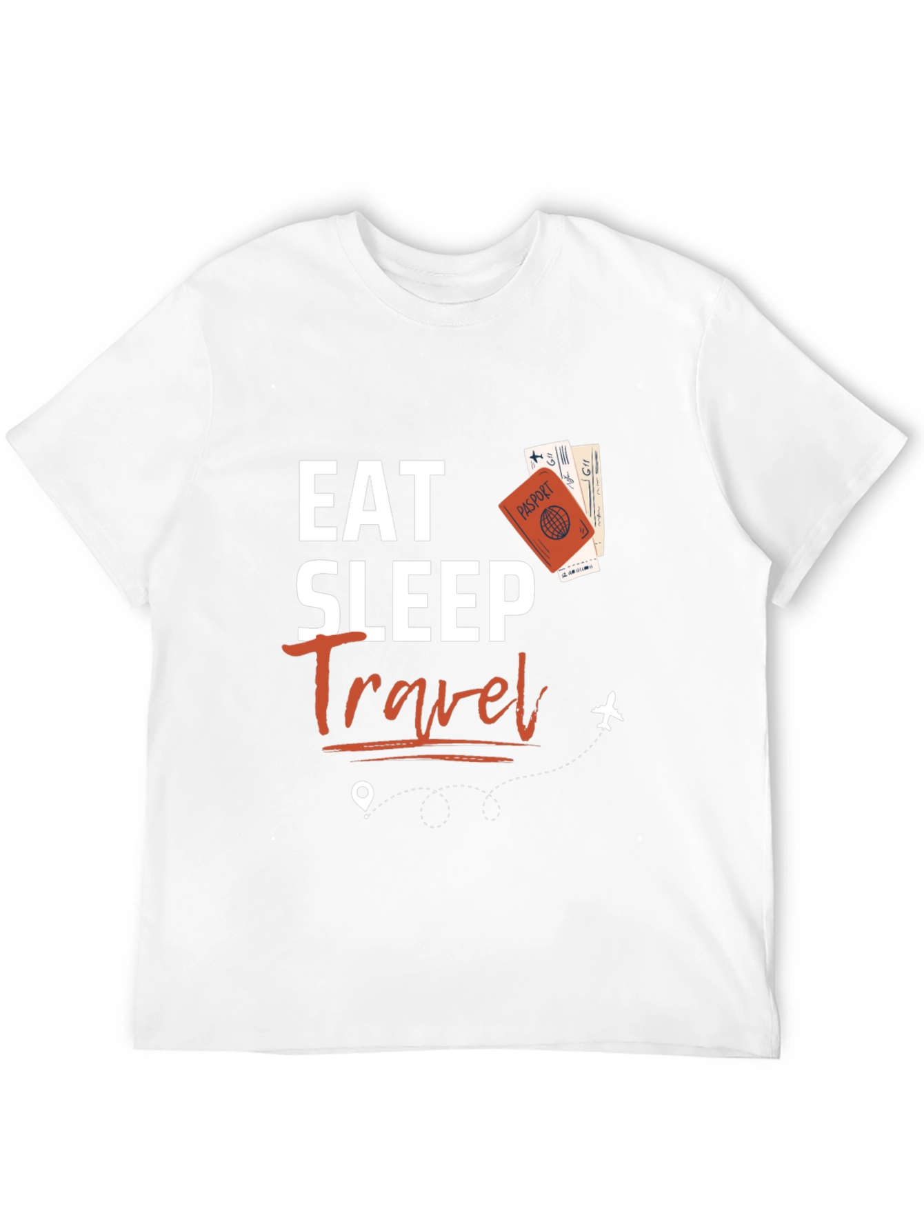 Eat Sleep Travel Black Graphic Tee