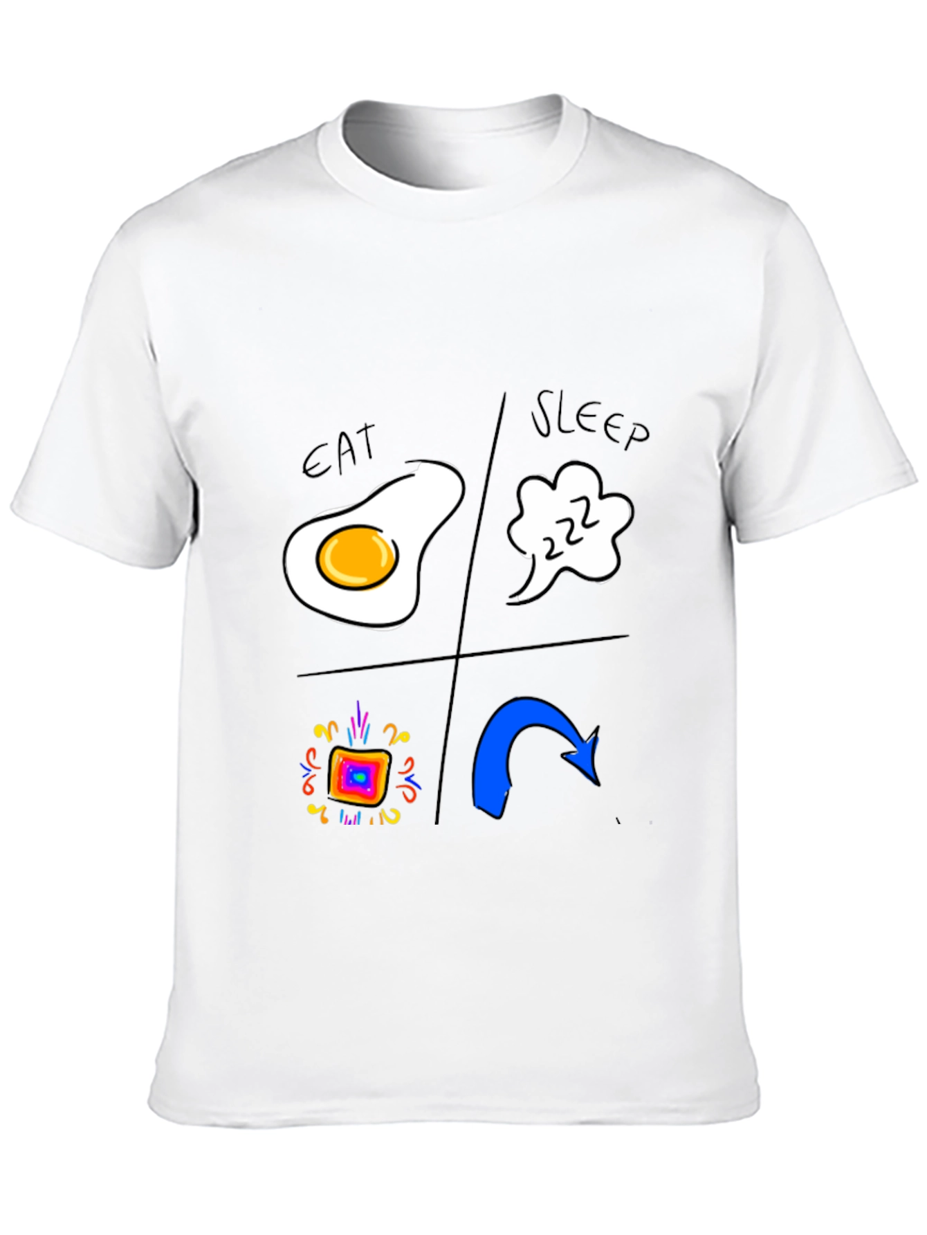 Eat Sleep Rave Repeat Black T-Shirt