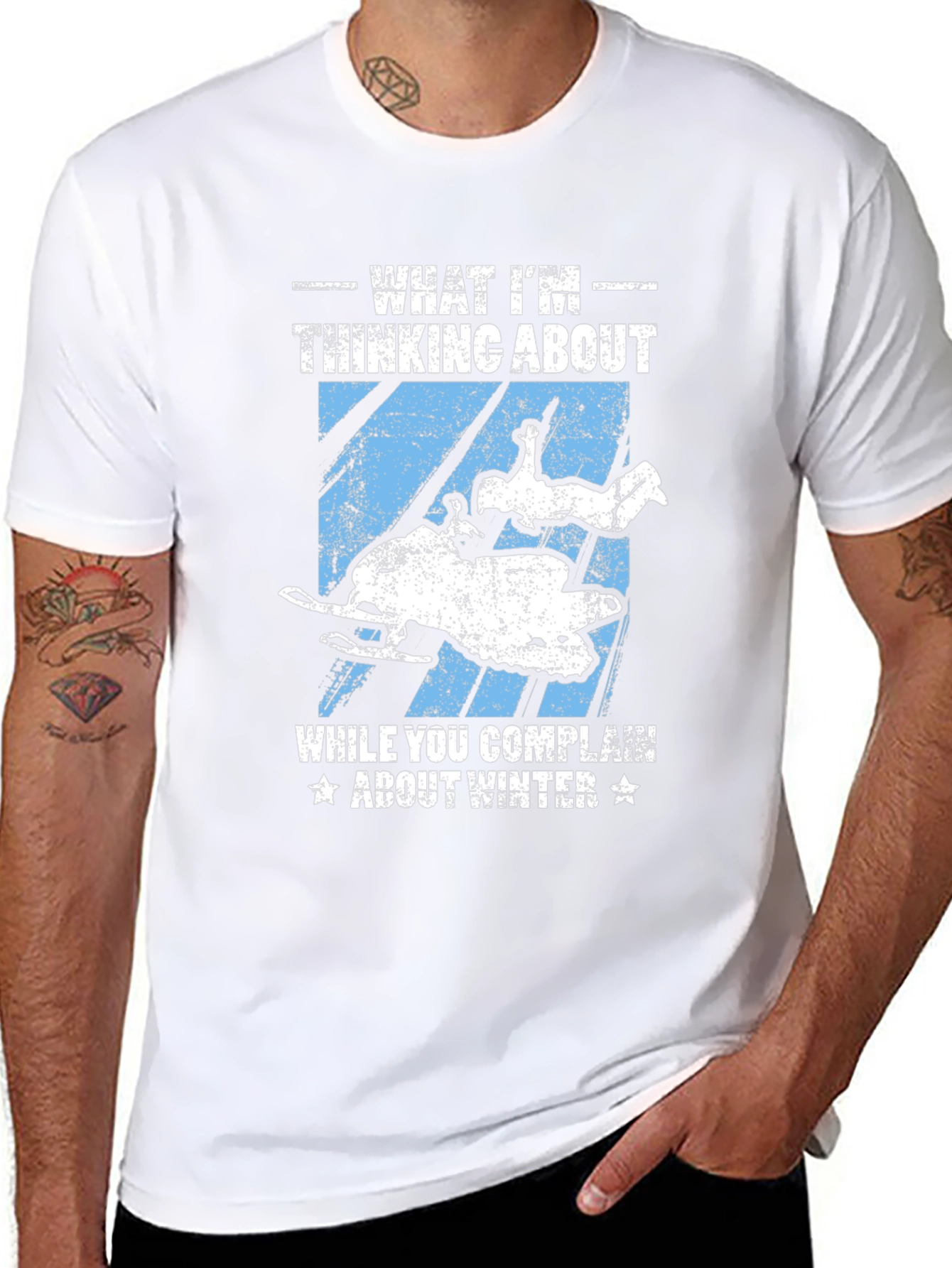 Winter Snowmobile T-Shirt - What Im Thinking About