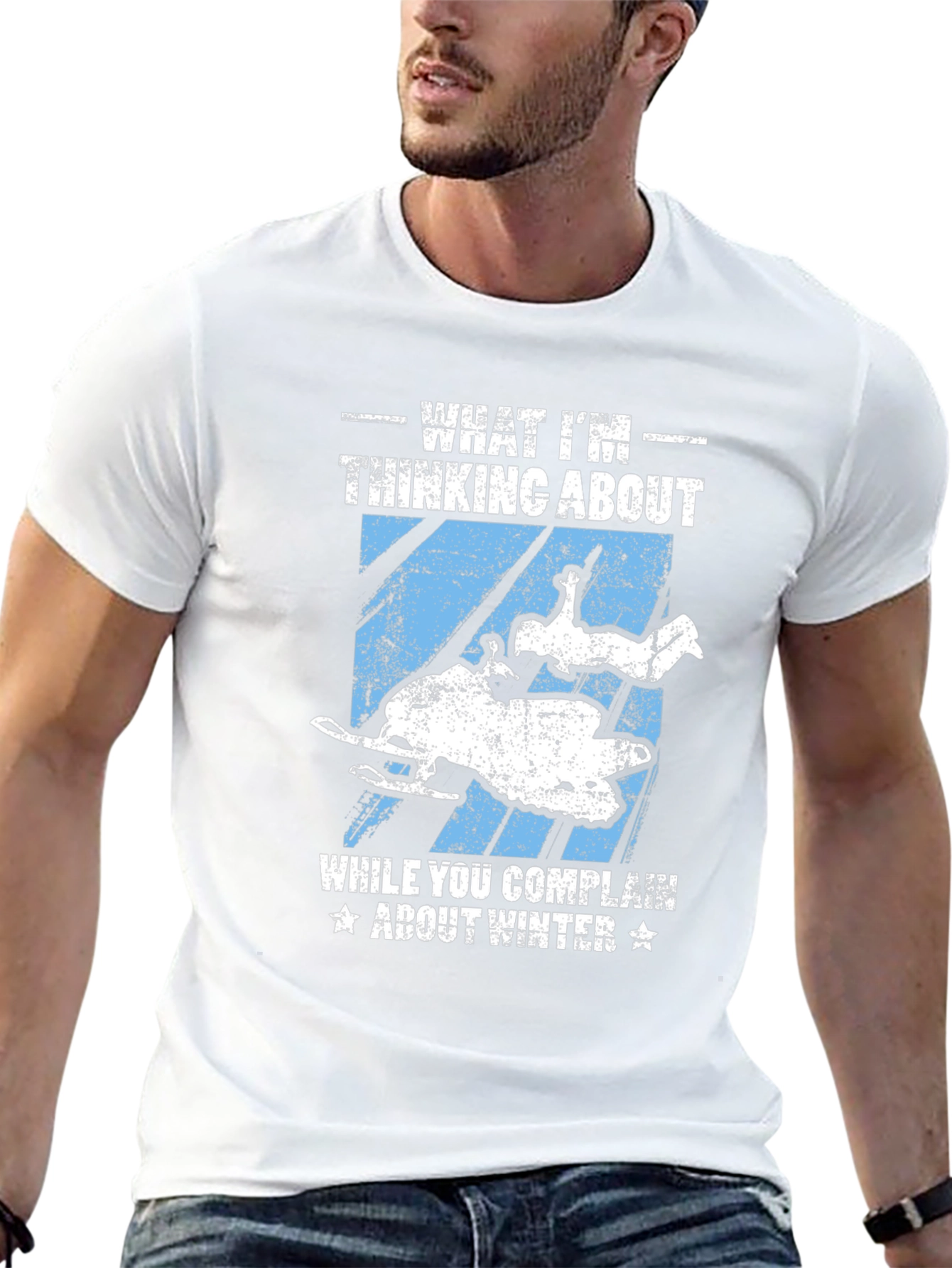 Winter Snowmobile T-Shirt - What Im Thinking About