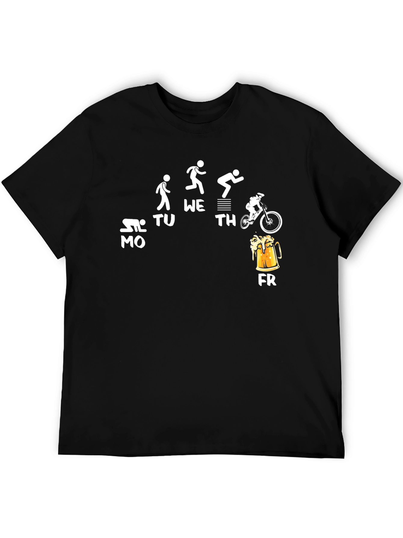 Humorous Weekday Activity Mens T-Shirt