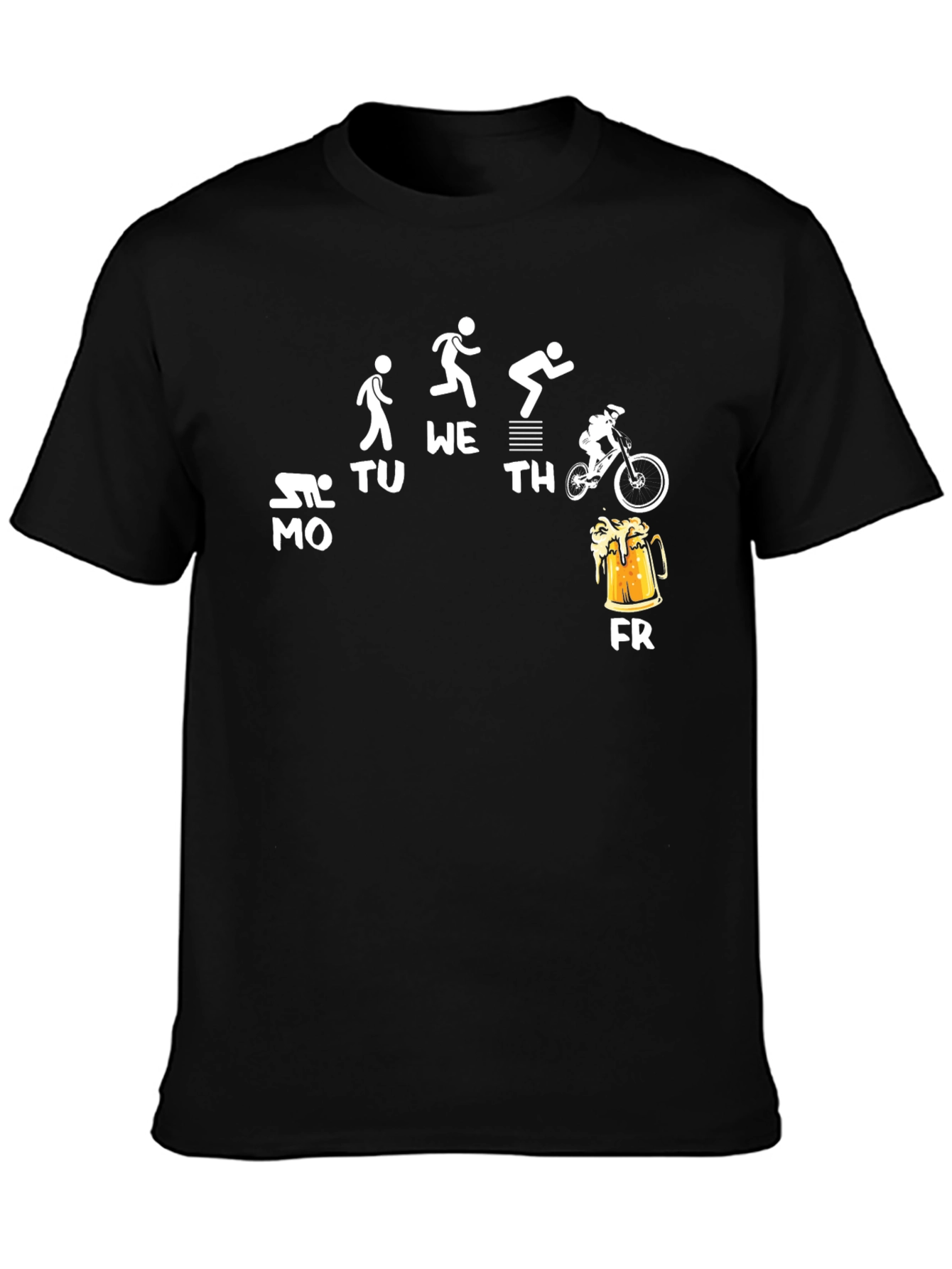 Humorous Weekday Activity Mens T-Shirt