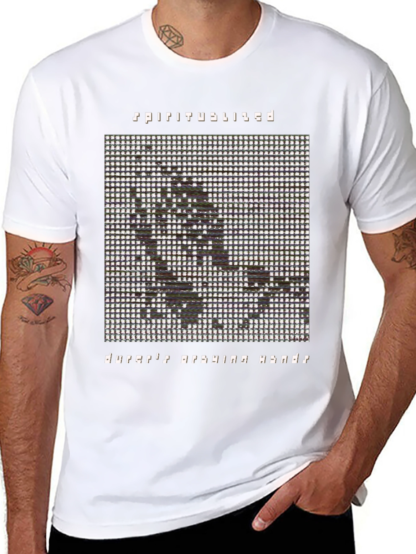 Spiritualized Durers Praying Hands Black T-Shirt