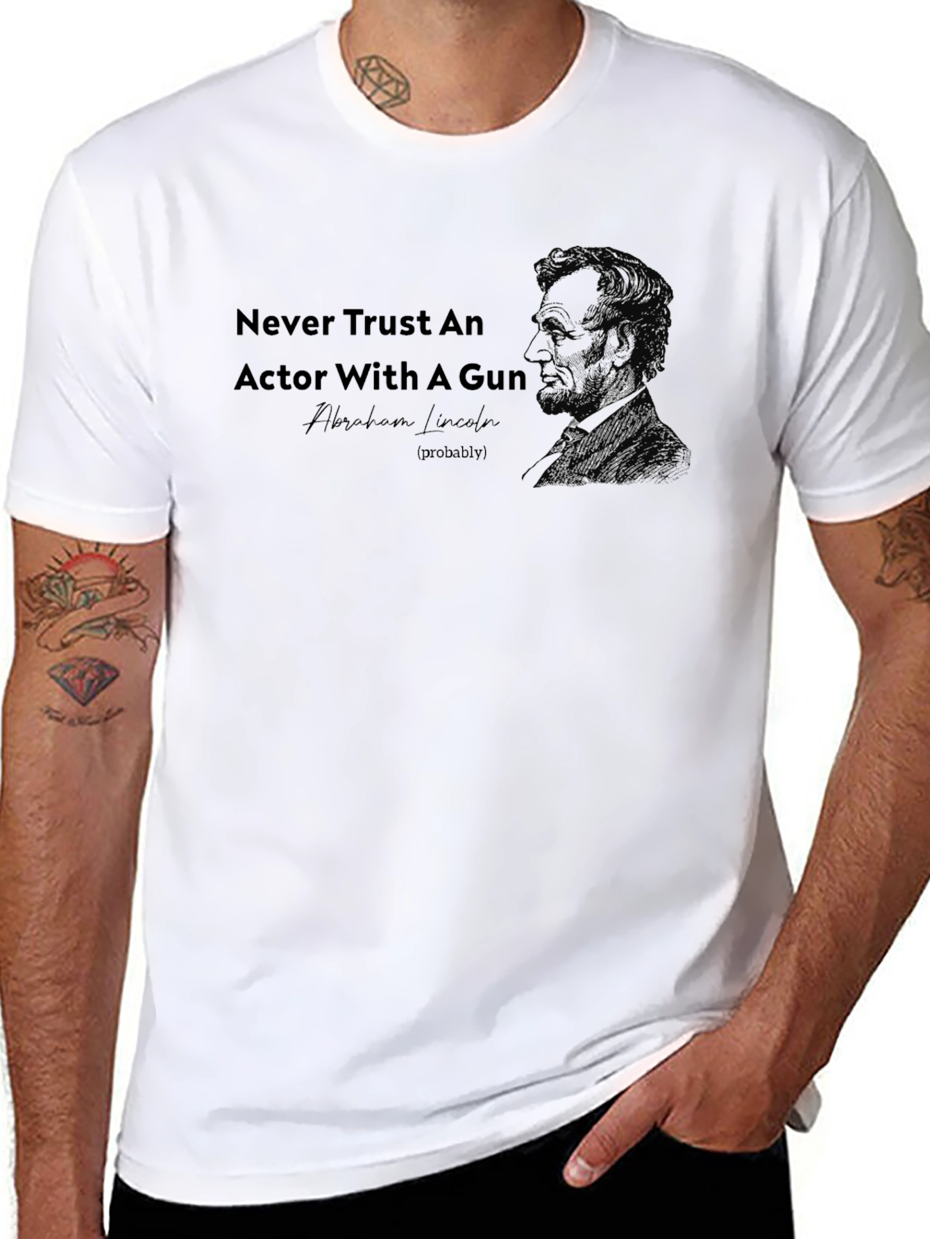 Never Trust an Actor with A Gun T-Shirt