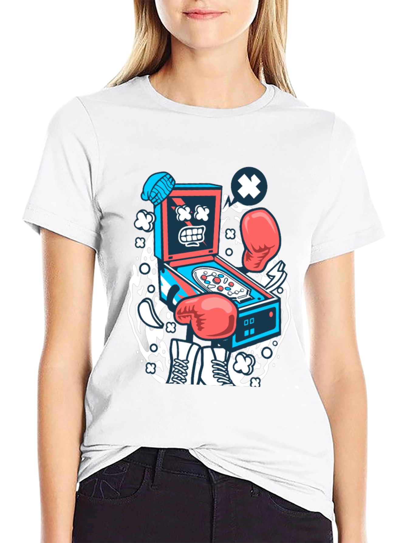 Cartoon Pinball T-Shirt - Novelty Graphic Tee