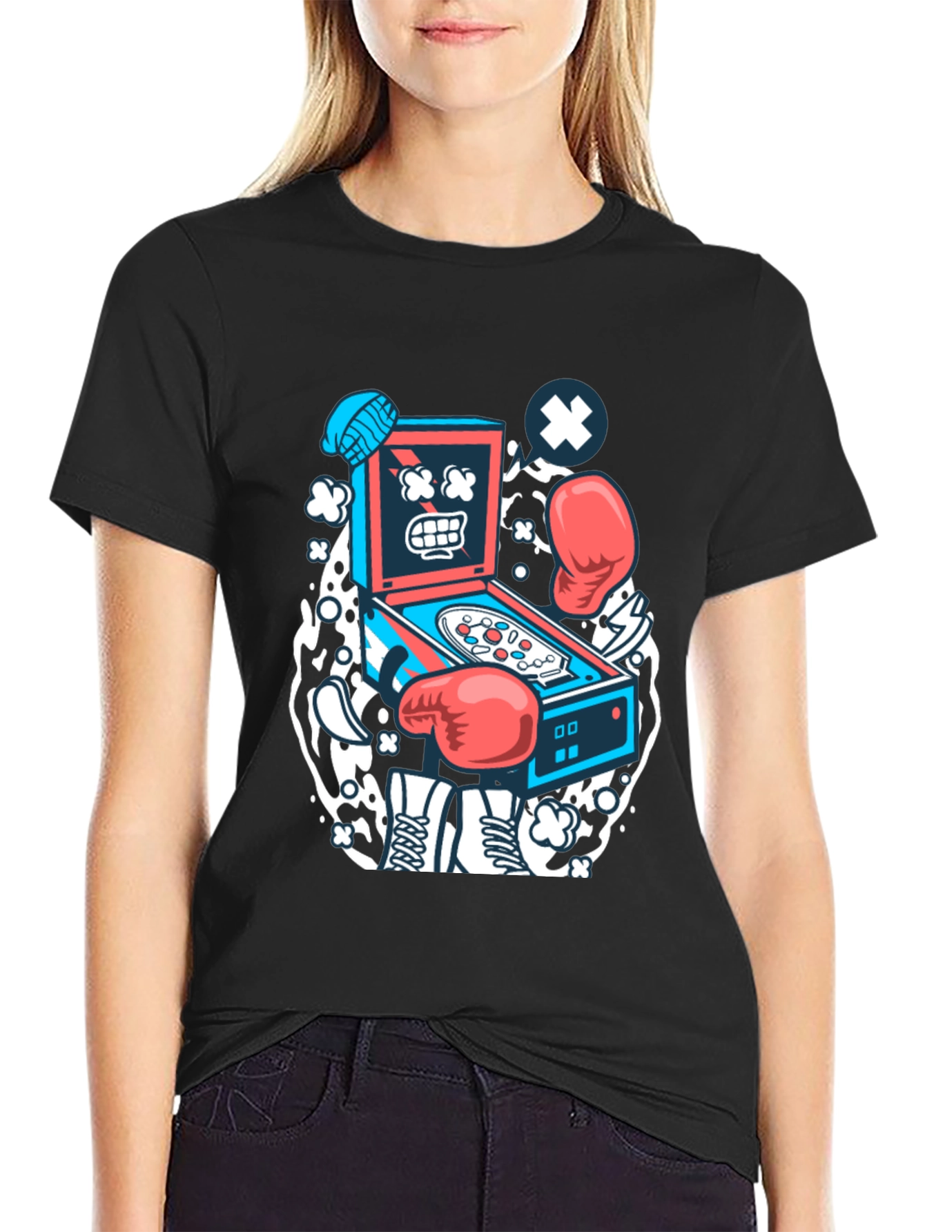 Cartoon Pinball T-Shirt - Novelty Graphic Tee