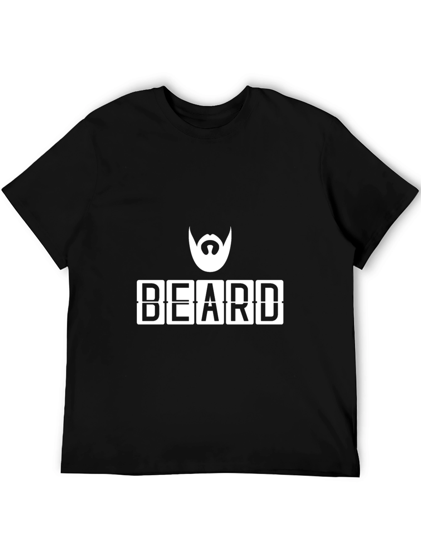 Beard Graphic T-Shirt - Cool Mens Black Tee