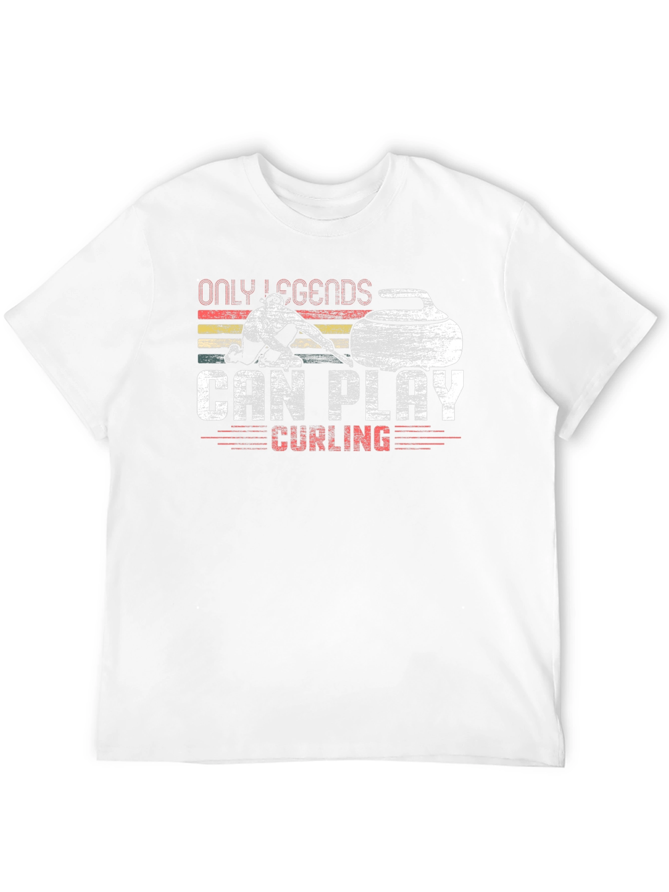 Only Legends Can Play Curling Graphic T-Shirt