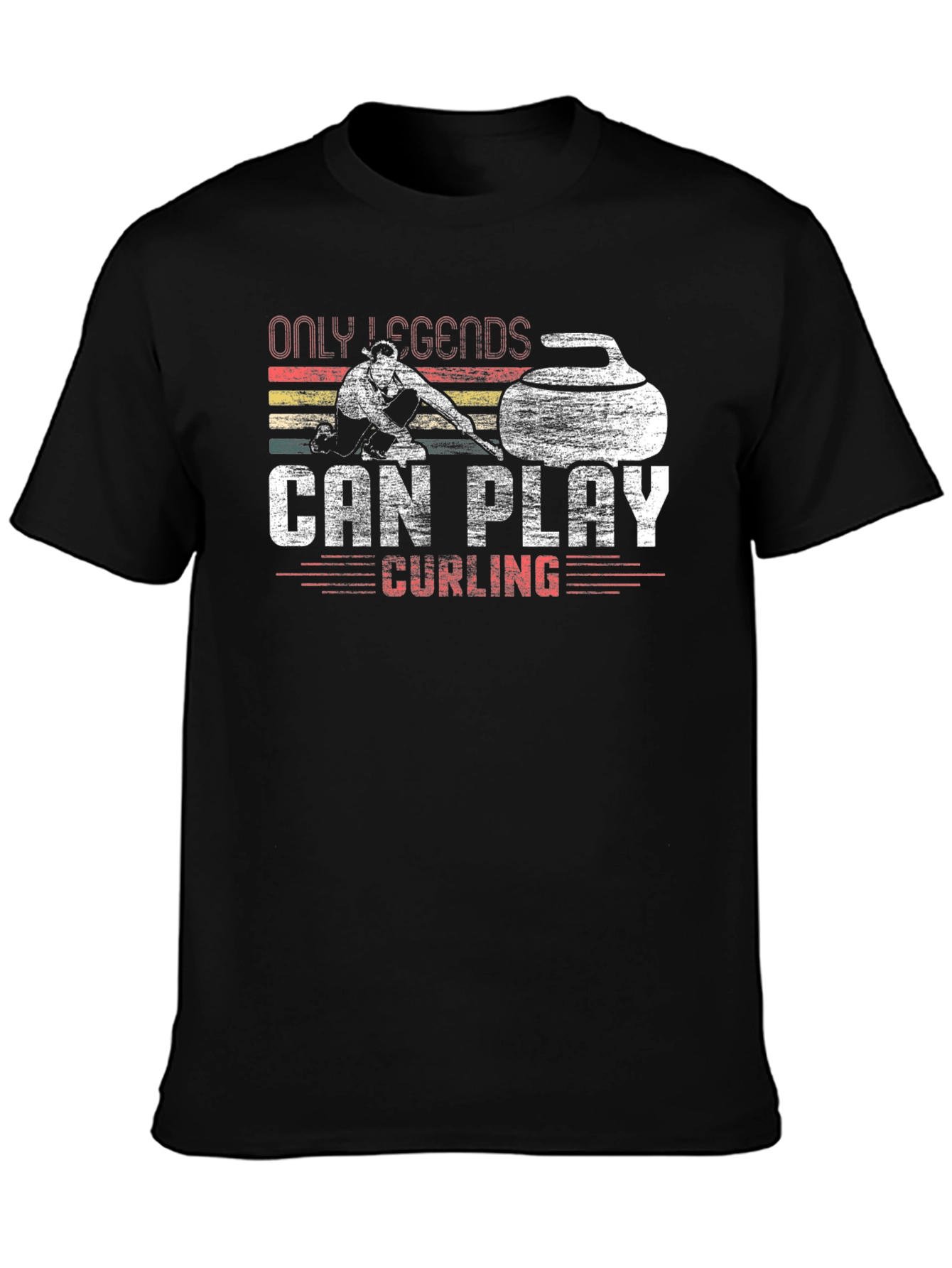 Only Legends Can Play Curling Graphic T-Shirt