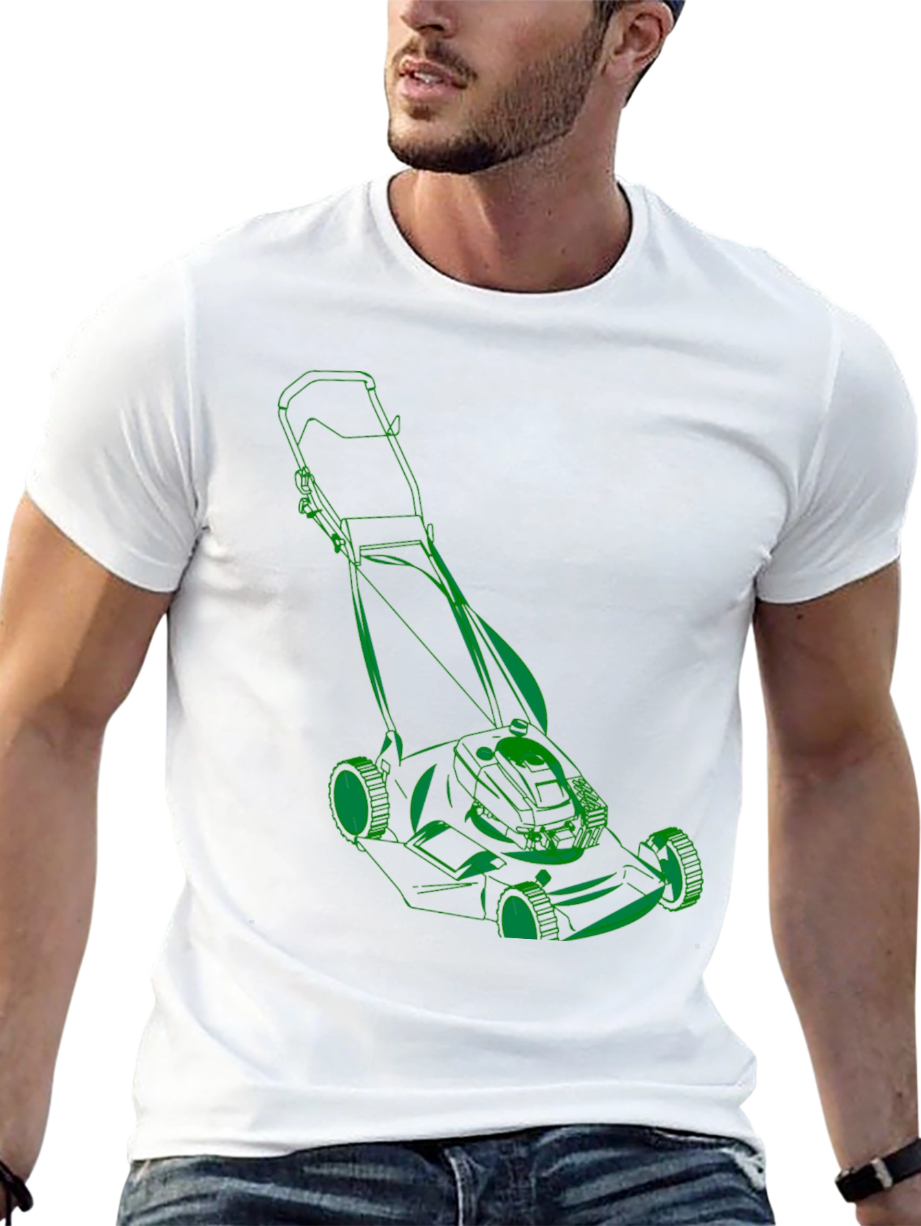 Lawn Mower T-Shirt - Graphic Print Tee