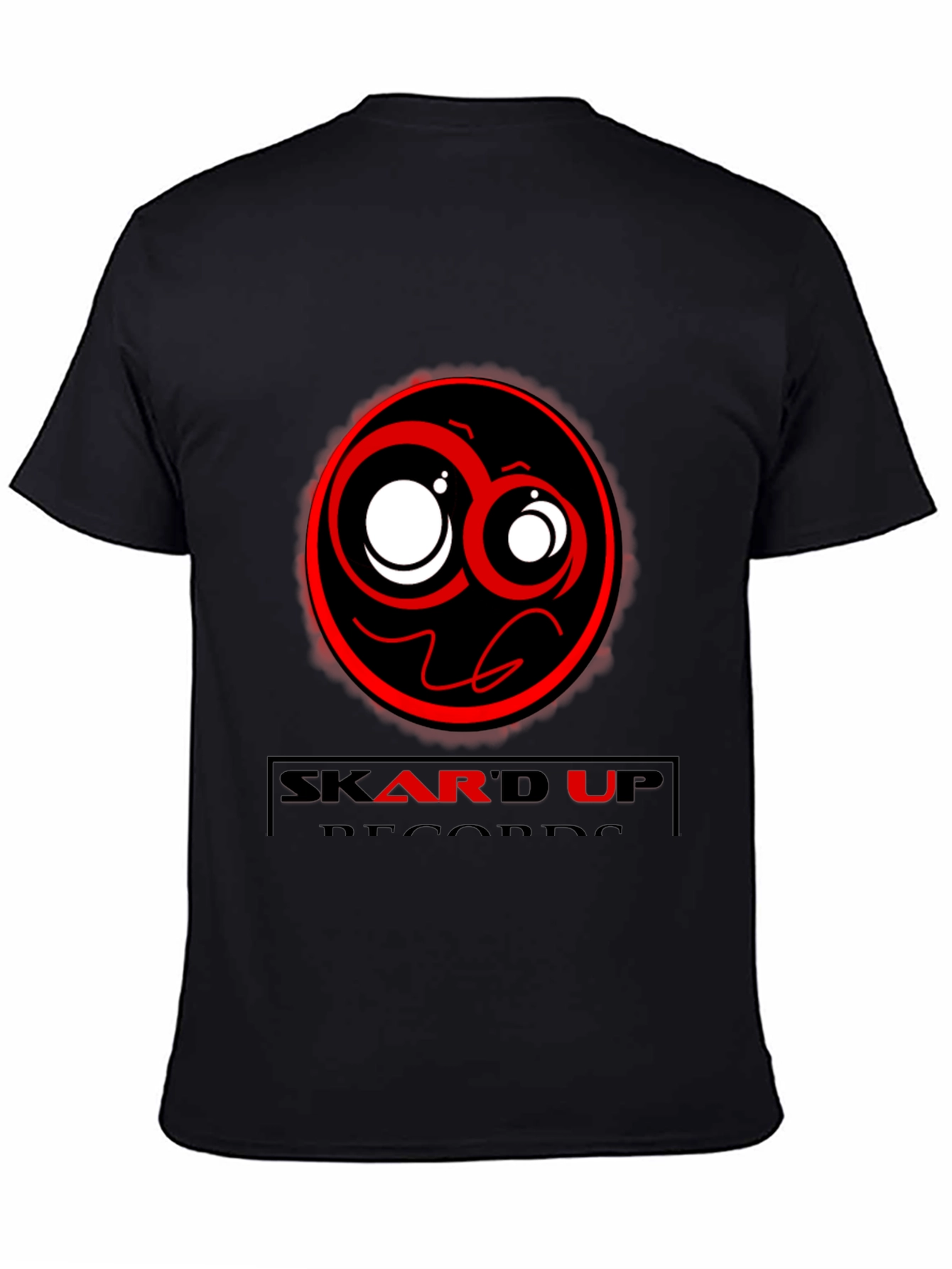 Skard Up Records Black Graphic Tee