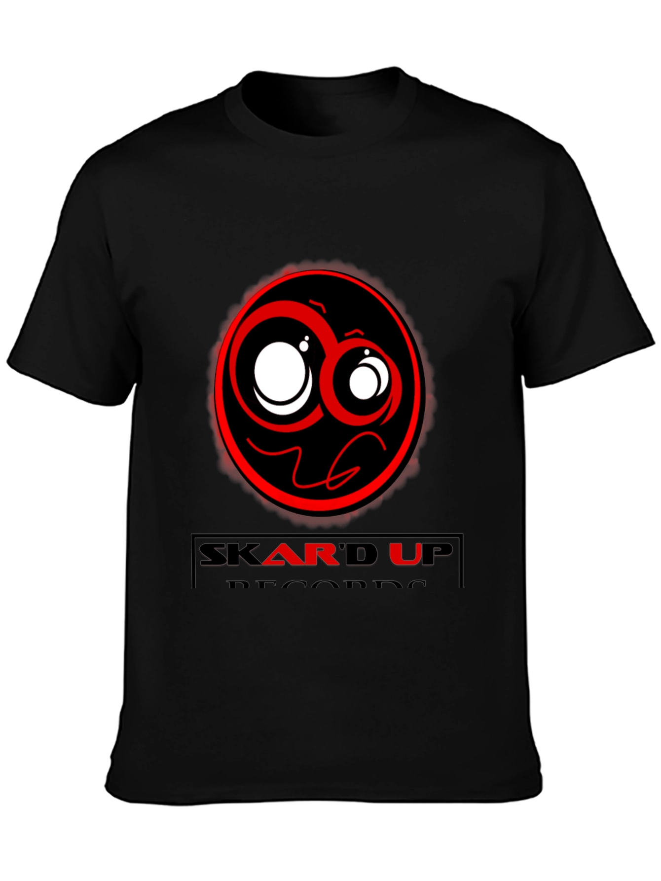 Skard Up Records Black Graphic Tee