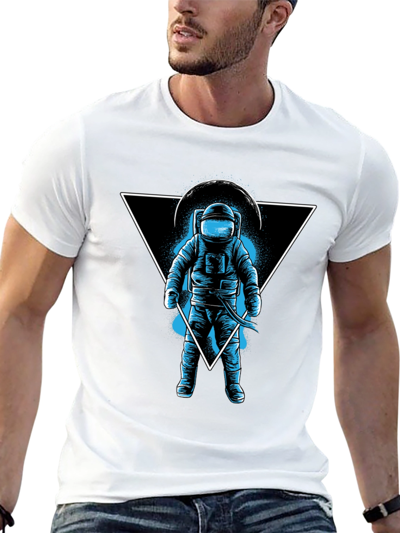 Astronaut Graphic T-Shirt - Unisex Black Tee